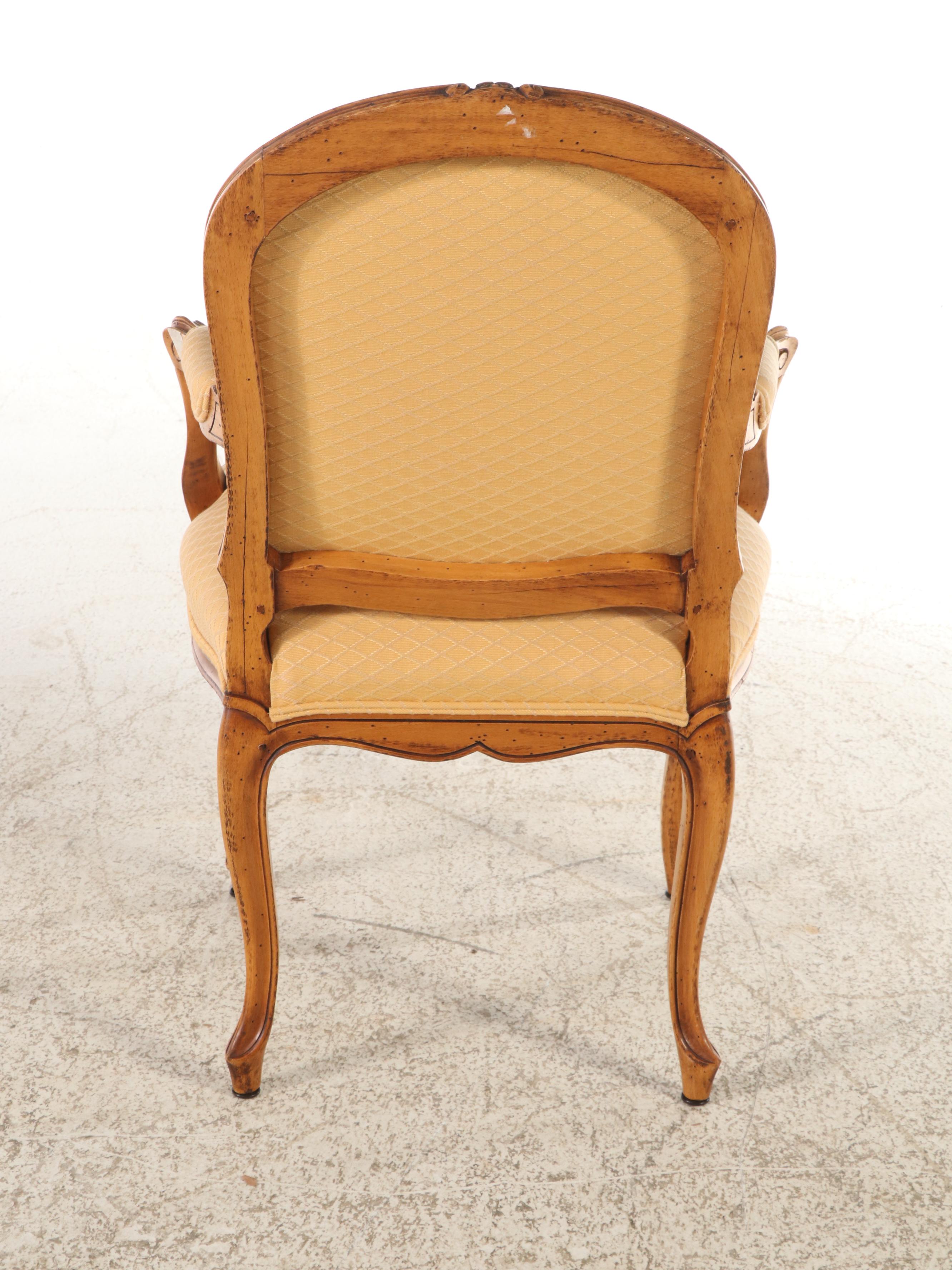 Louis XV Style Upholstered Fauteuil