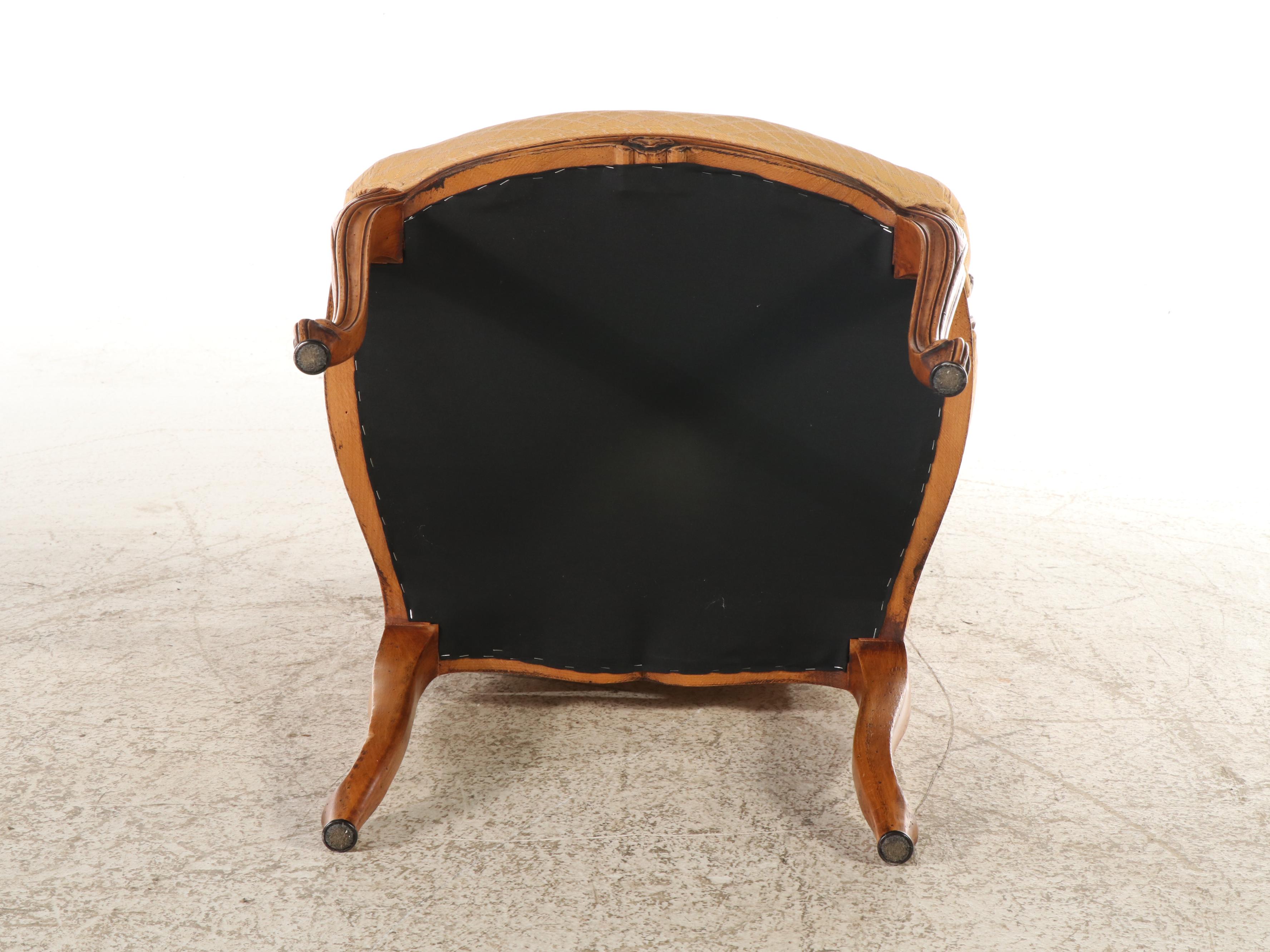 Louis XV Style Upholstered Fauteuil