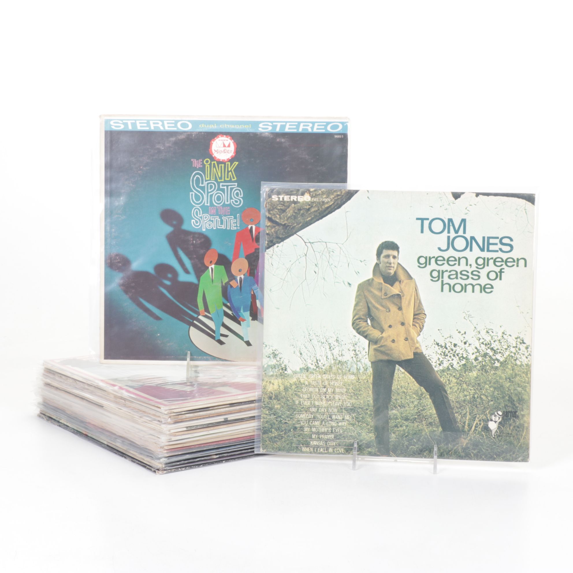 The Ink Spots and Tom Jones Collection of Vinyl Record Albums