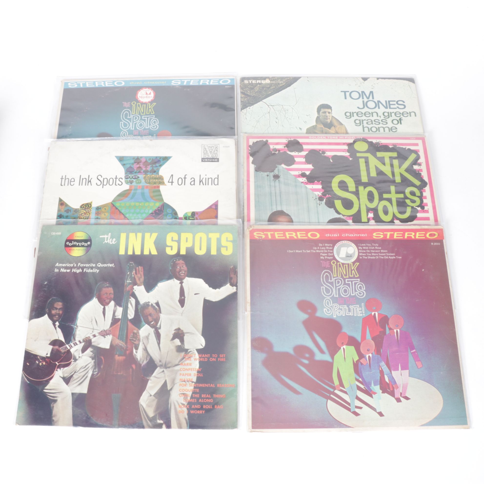 The Ink Spots and Tom Jones Collection of Vinyl Record Albums