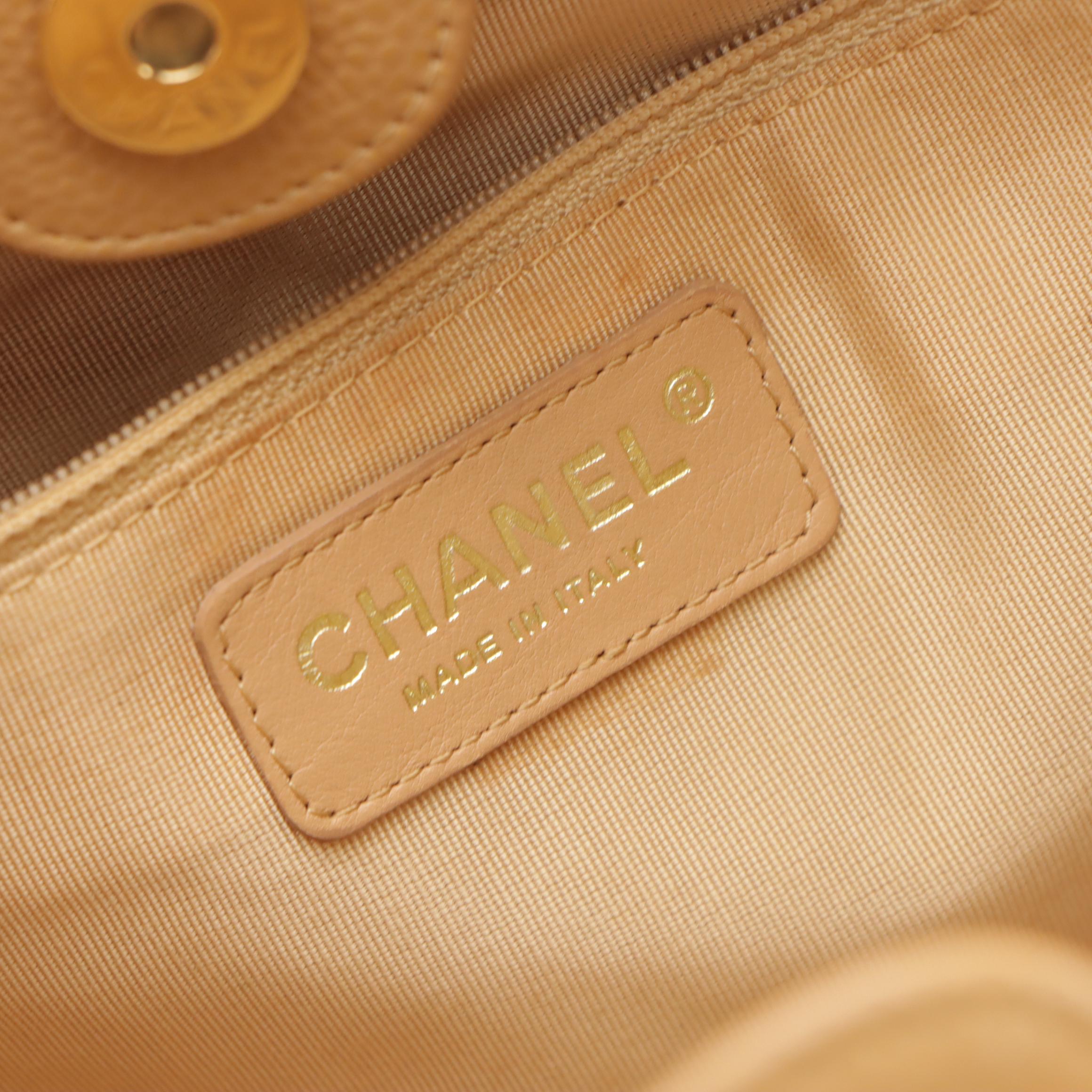 Chanel Grand Shopping Tote in Tan Caviar Leather