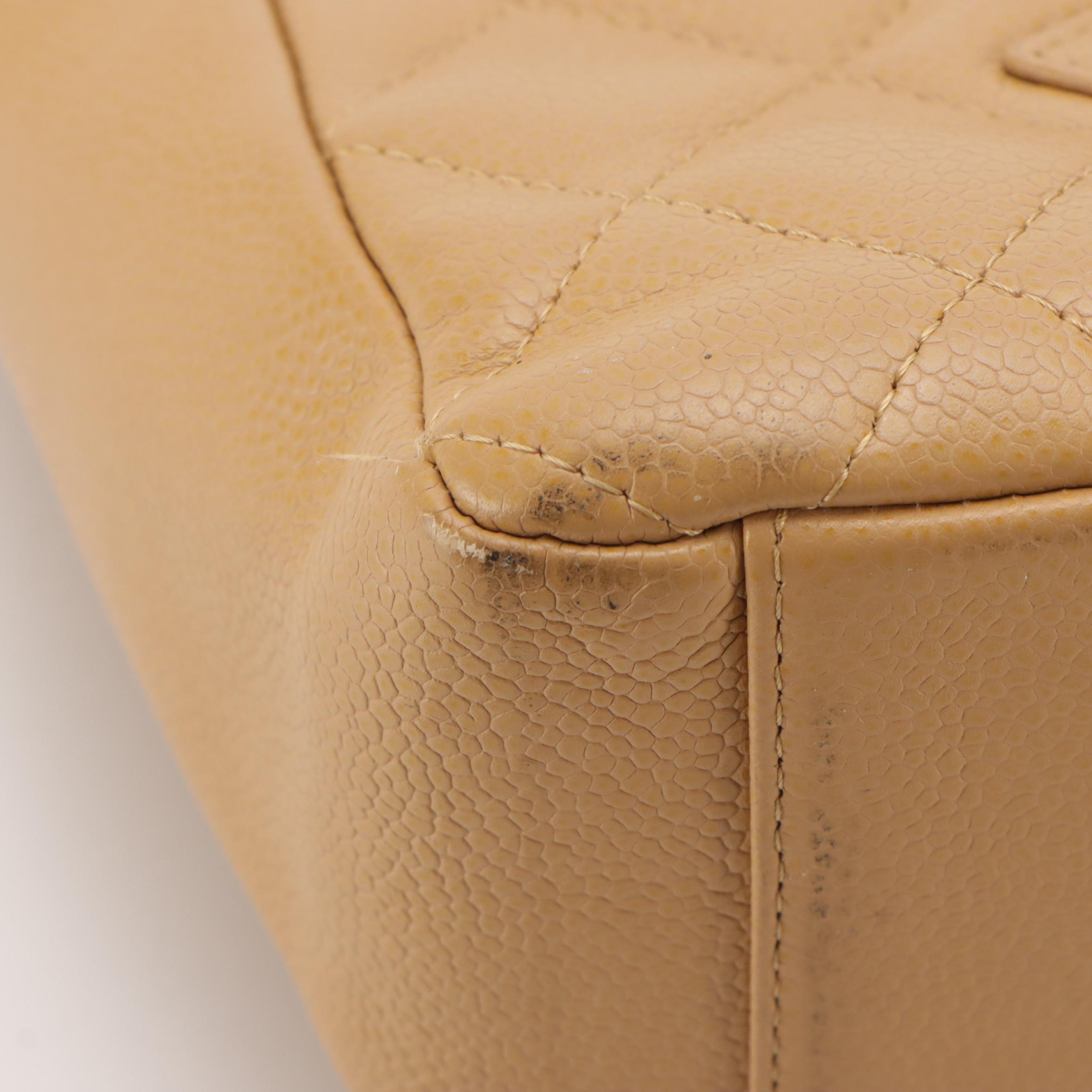 Chanel Grand Shopping Tote in Tan Caviar Leather