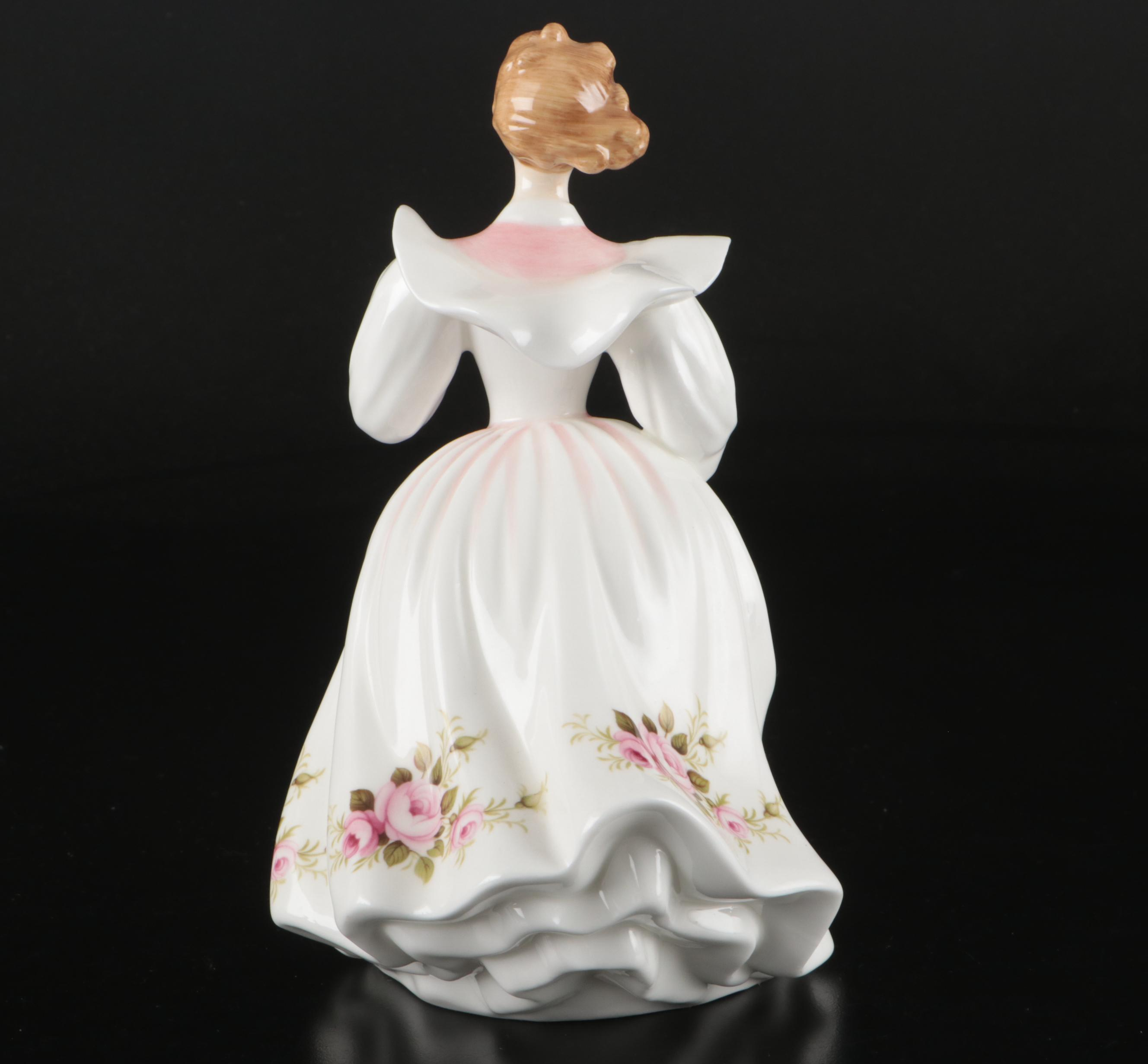 Royal Doulton Woman and Children Porcelain Figurines, Late 20th Century