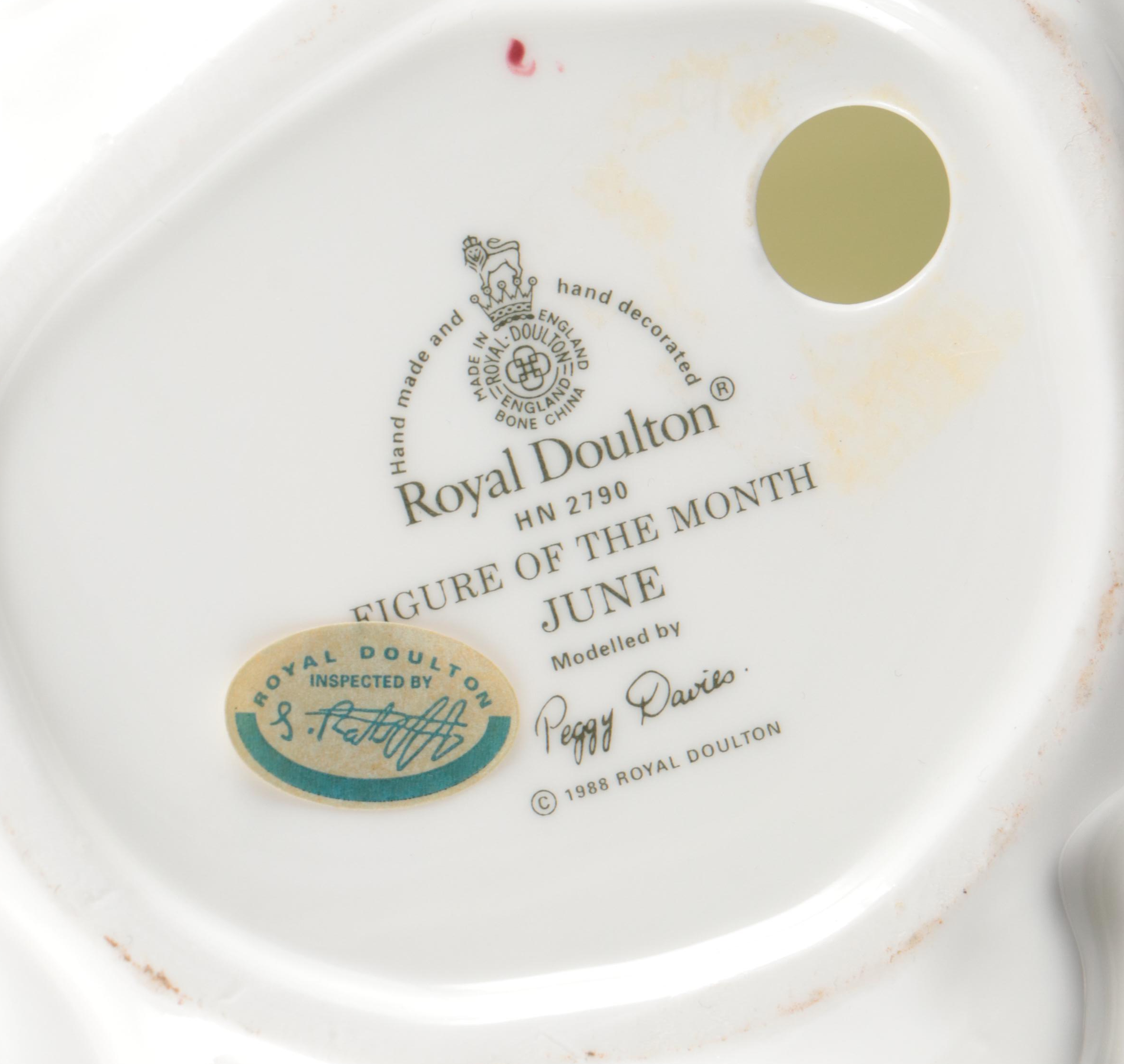 Royal Doulton Woman and Children Porcelain Figurines, Late 20th Century