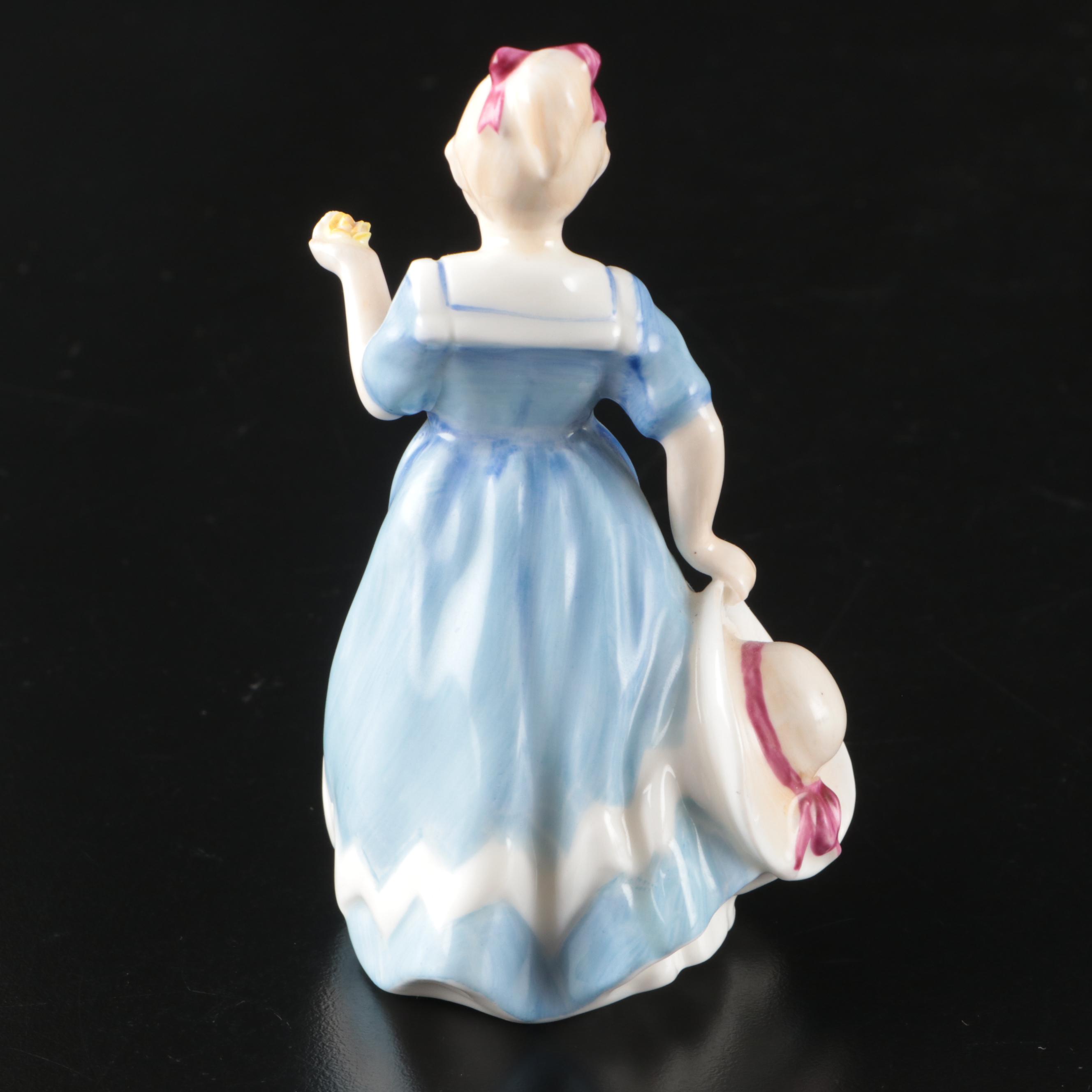 Royal Doulton Woman and Children Porcelain Figurines, Late 20th Century