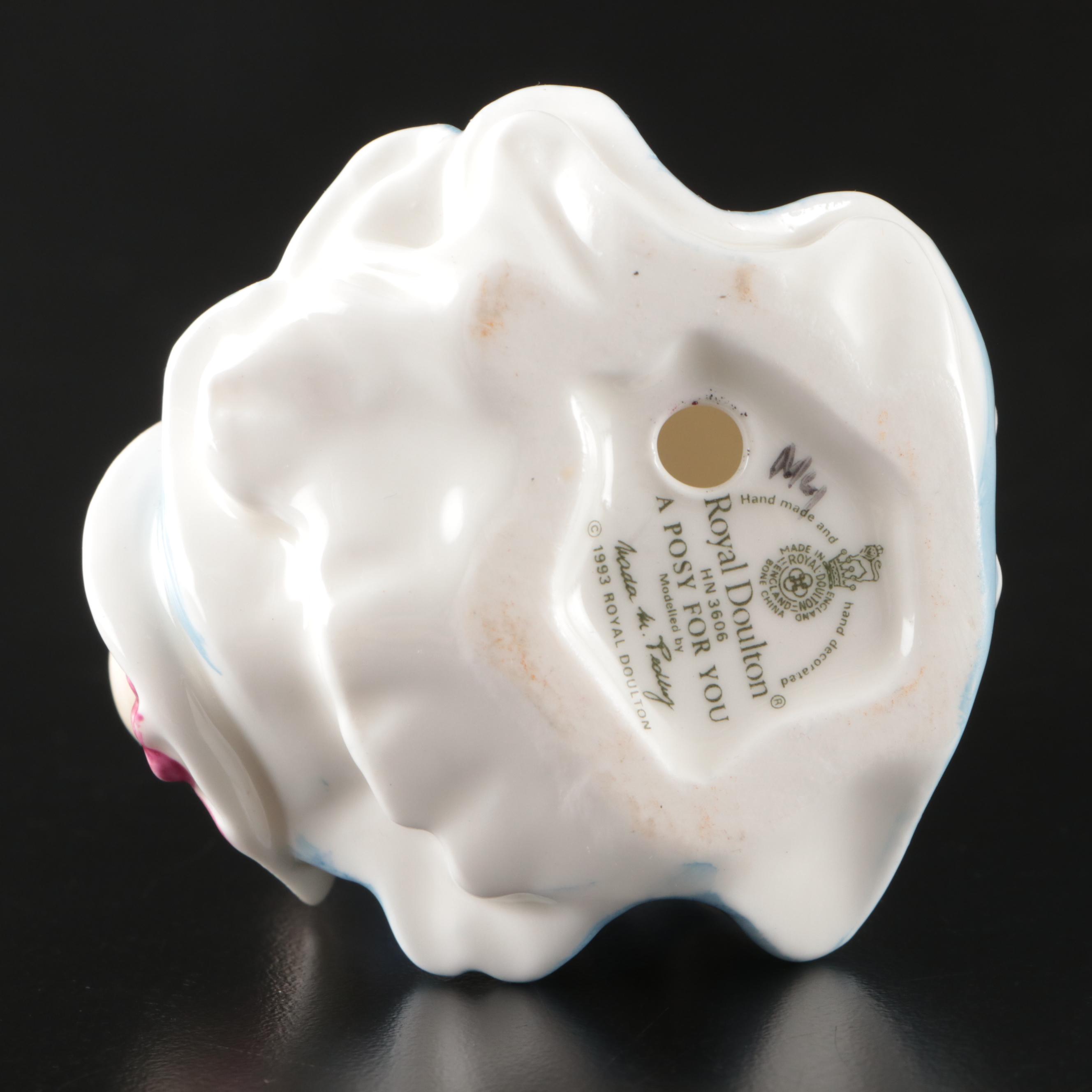 Royal Doulton Woman and Children Porcelain Figurines, Late 20th Century