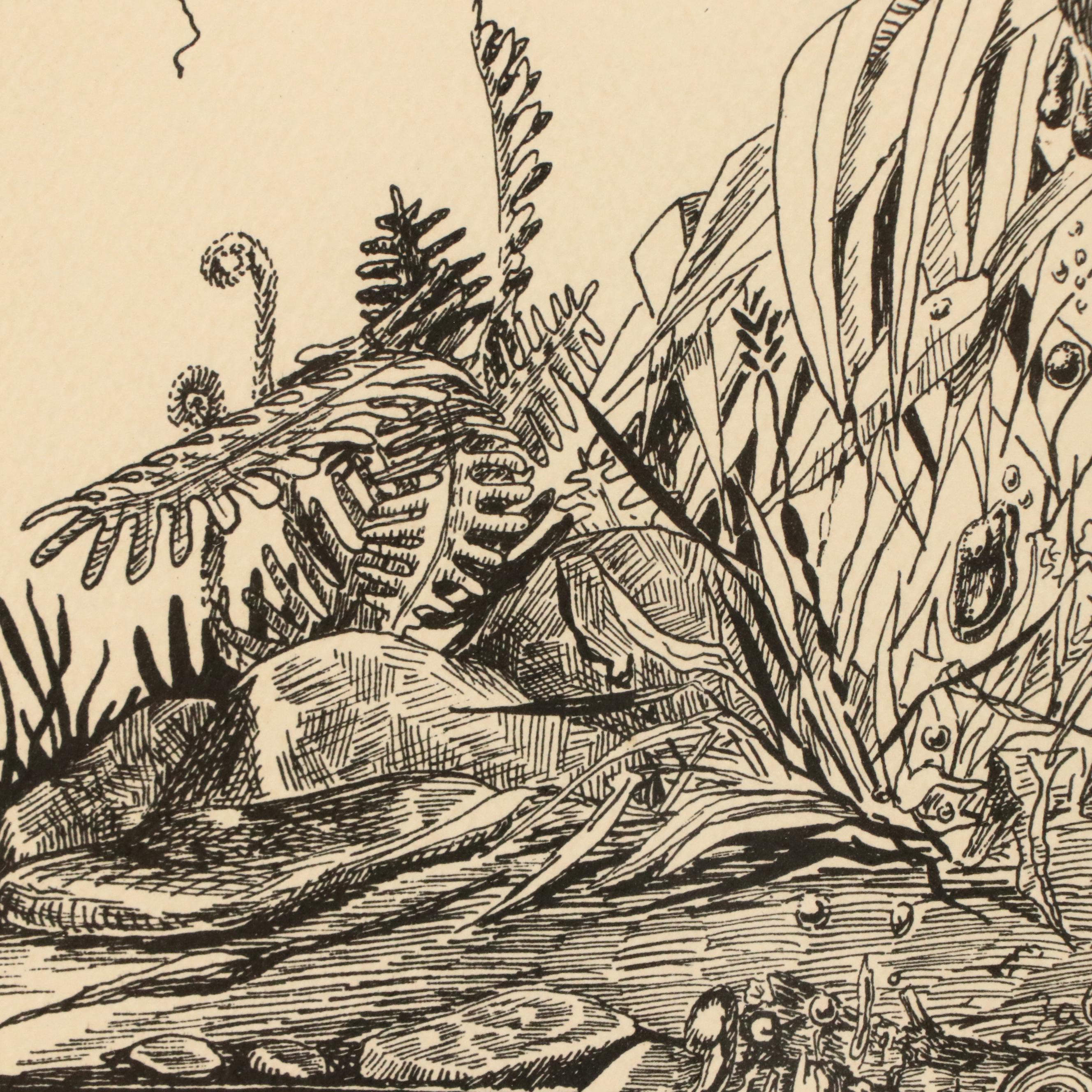 W. D. Gaither Lithograph "Bengal Tiger," 20th Century