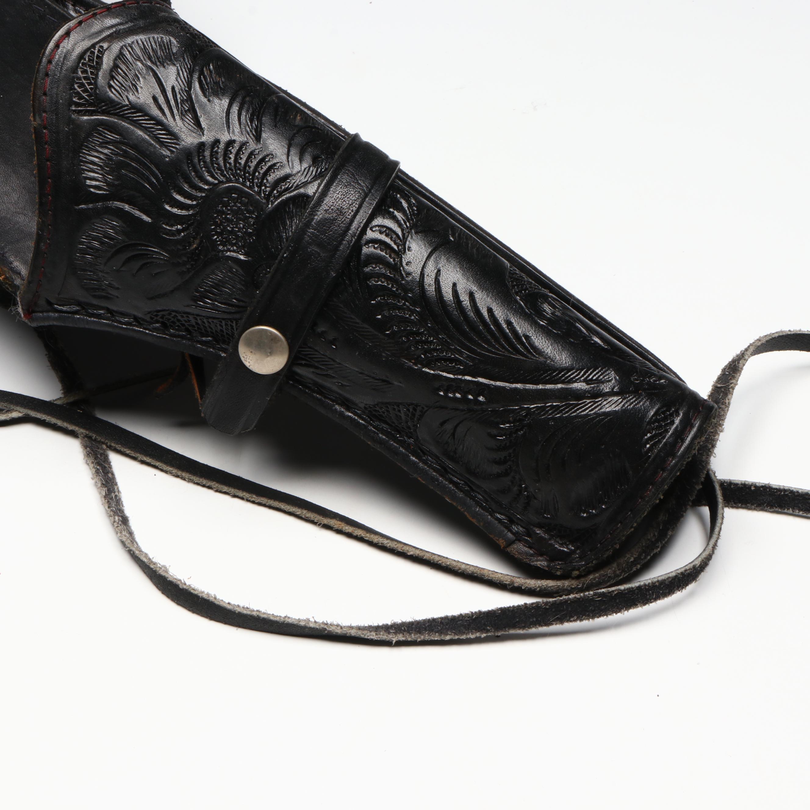 Western American Style Leather Holsters and Cartridge Belts
