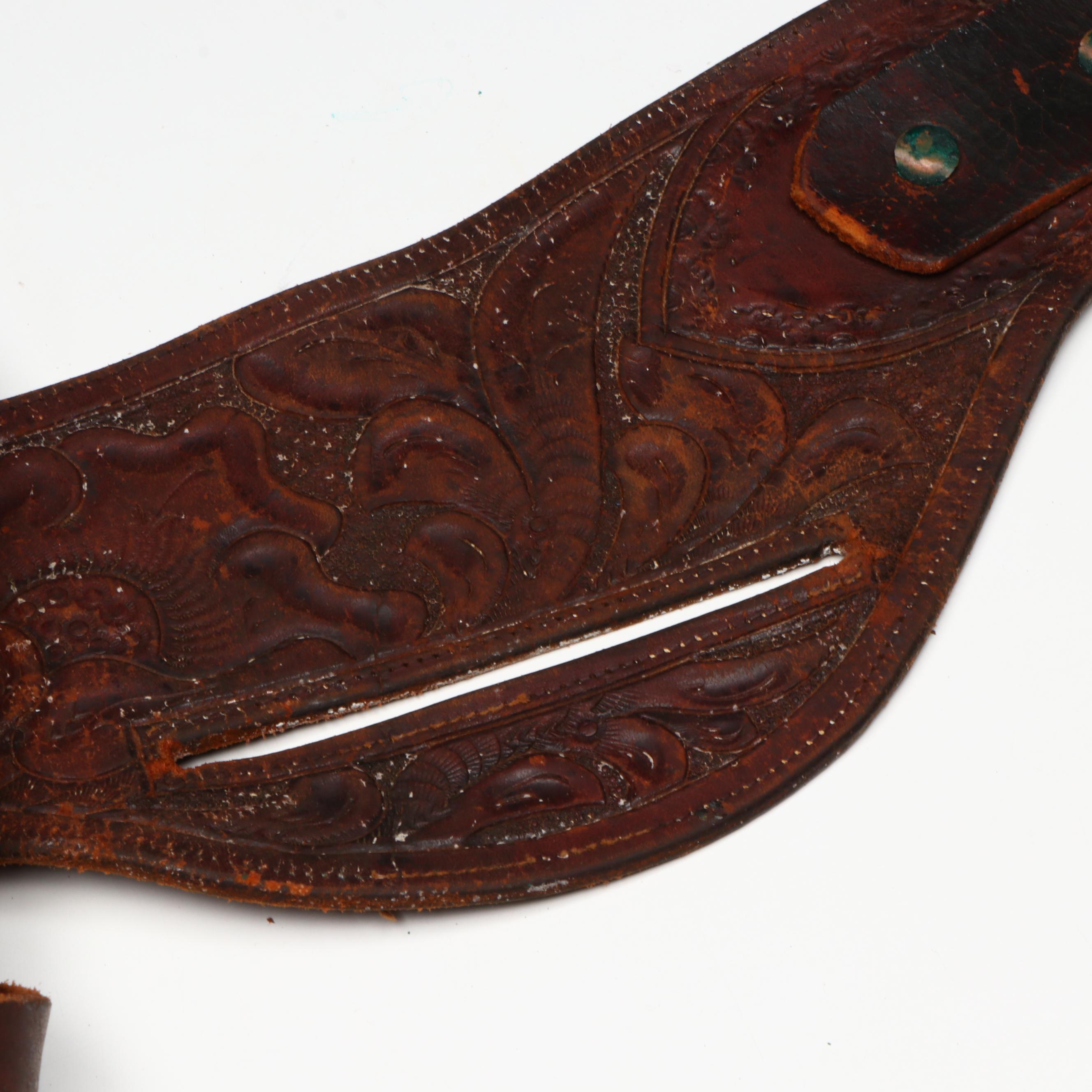 Western American Style Leather Holsters and Cartridge Belts