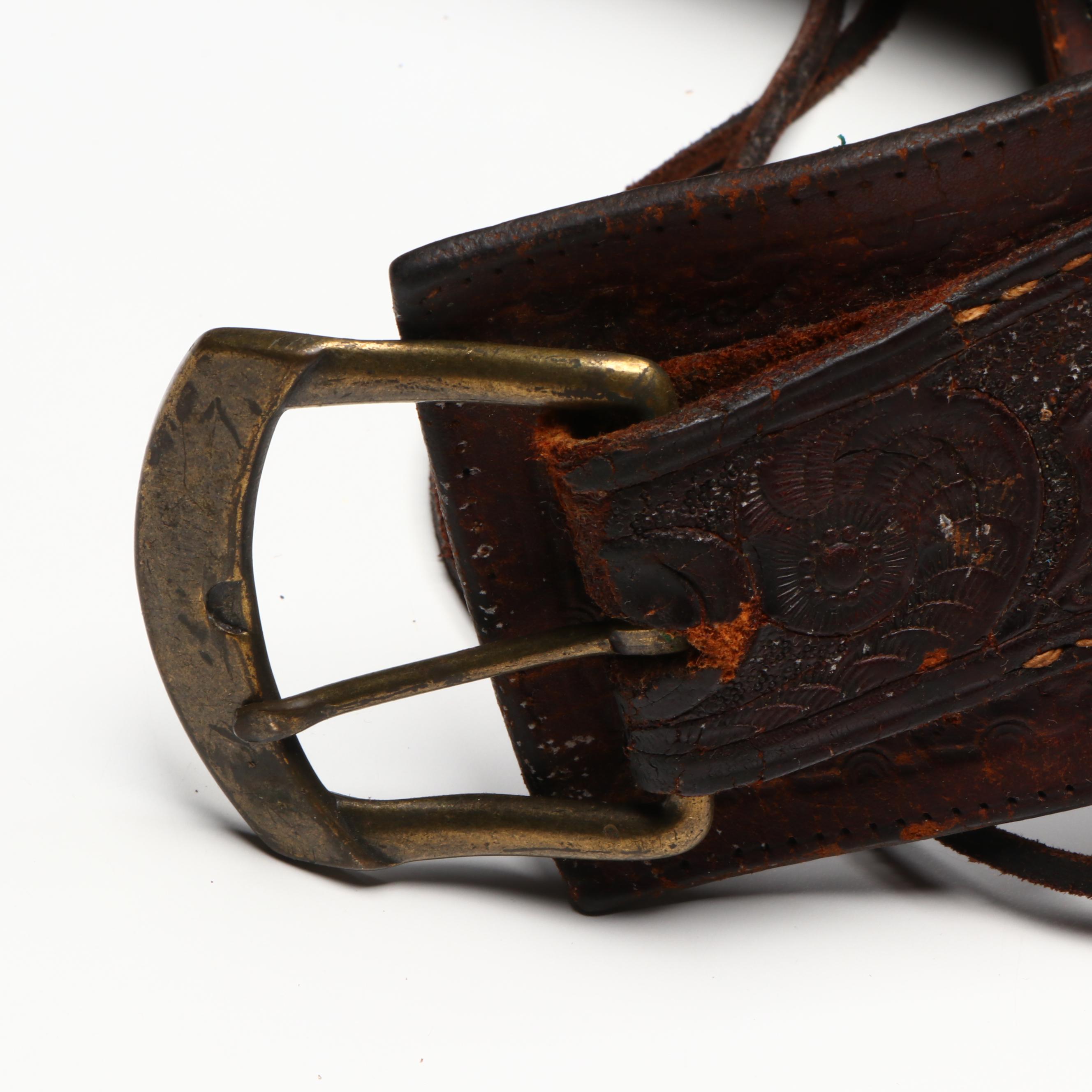 Western American Style Leather Holsters and Cartridge Belts