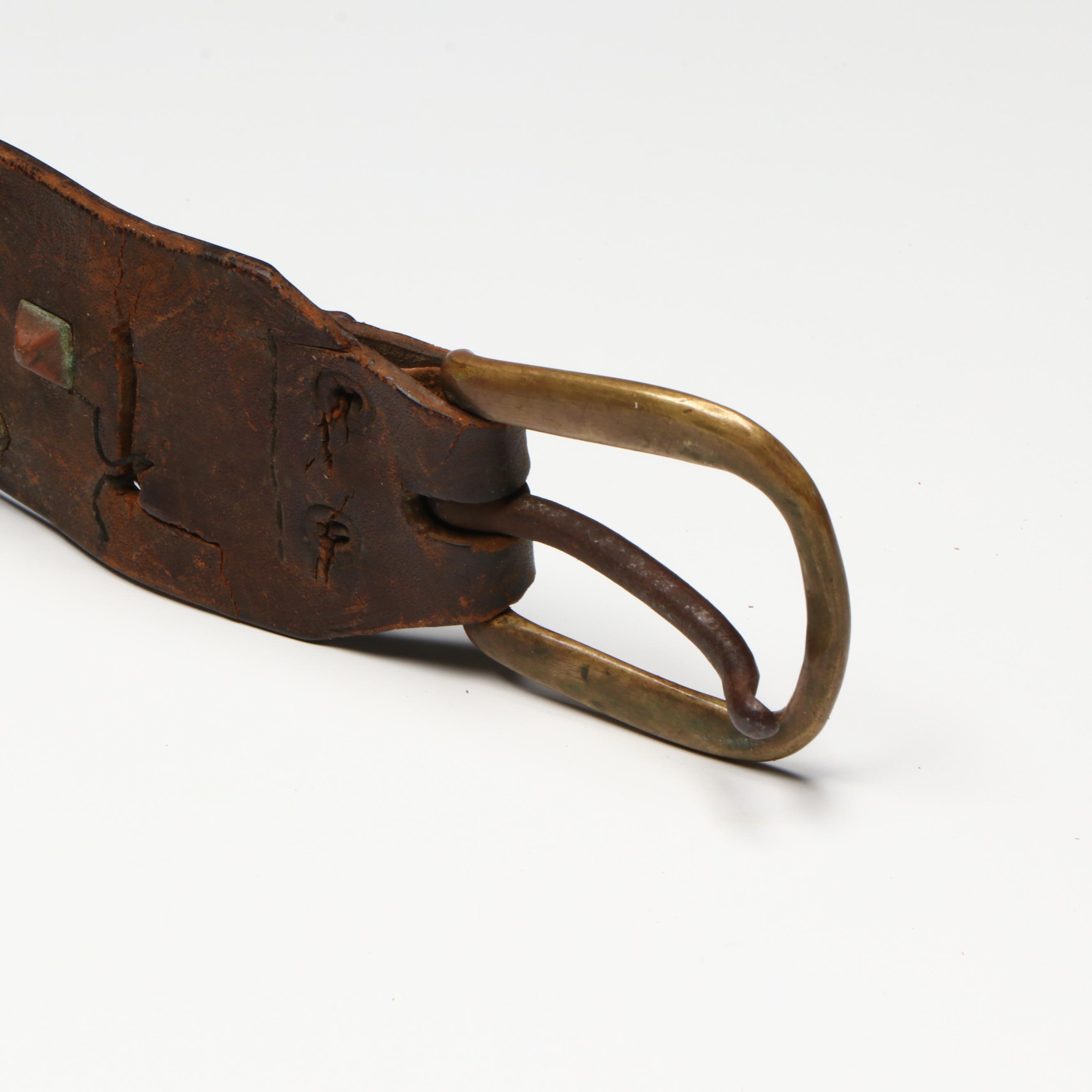 Studded Leather Holster and Cartridge Belt