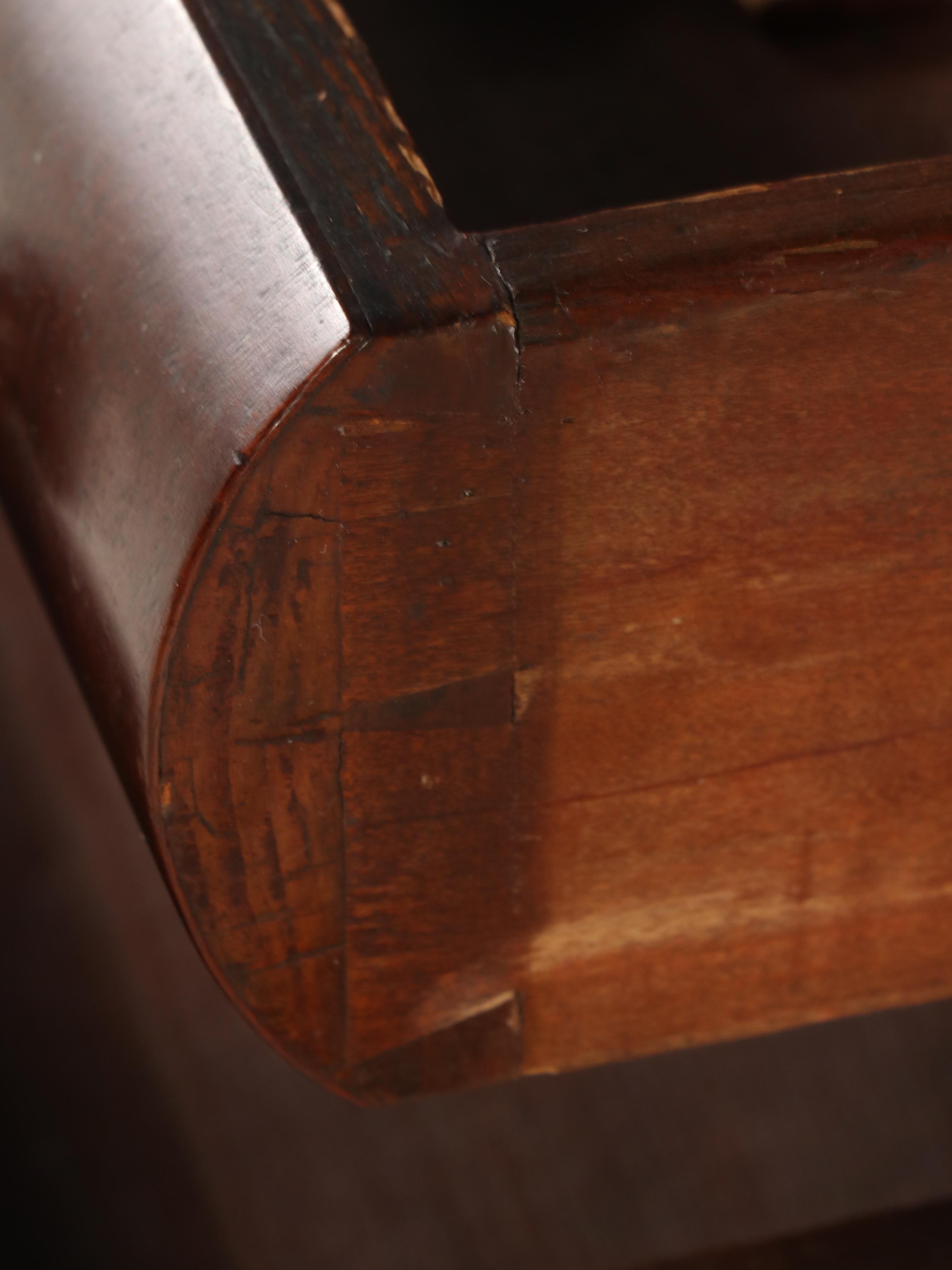 American Classical Mahogany Two-Drawer Flip-Top Work Table