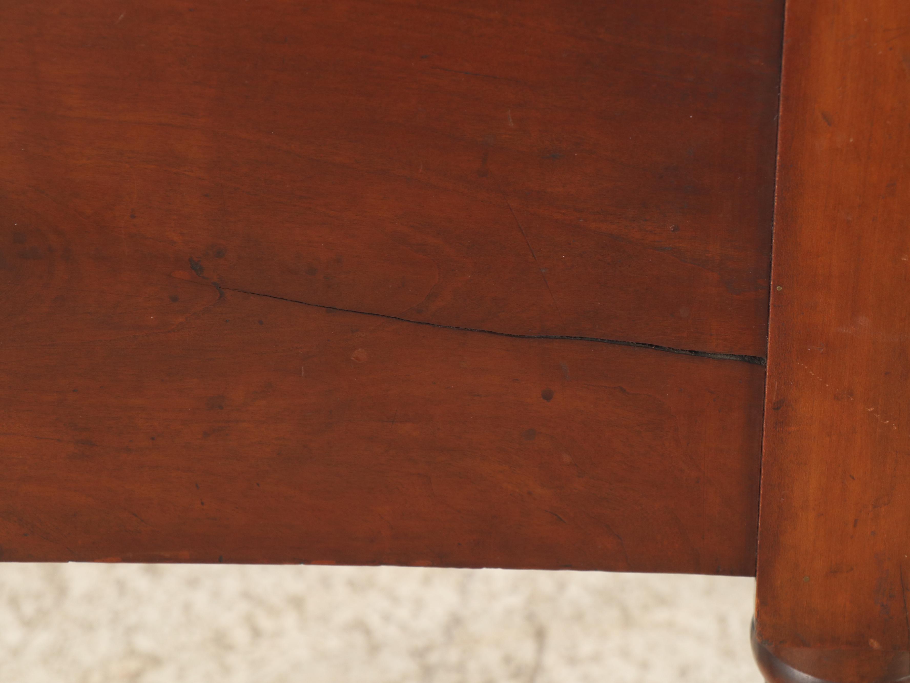 American Classical Mahogany Two-Drawer Flip-Top Work Table