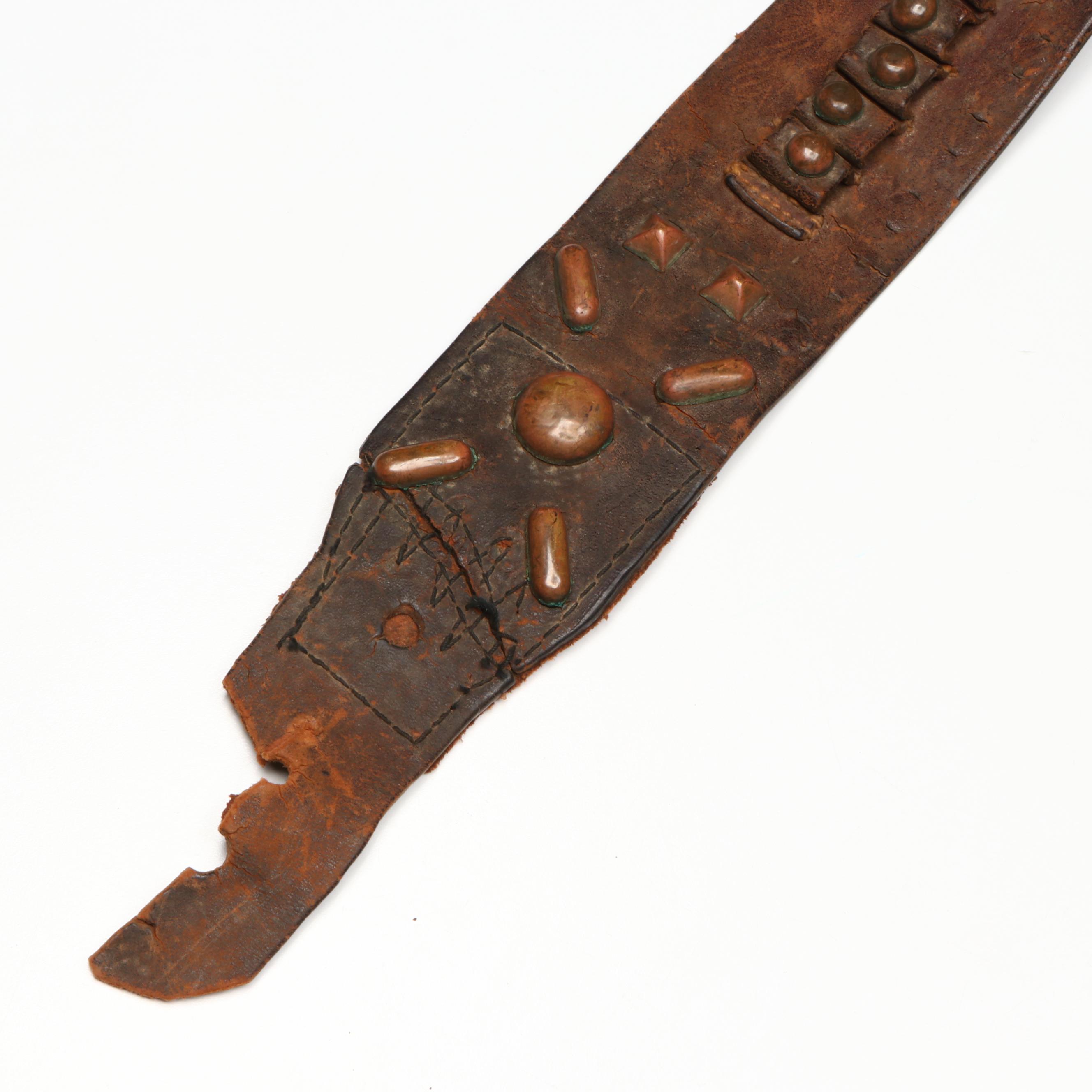 Studded Leather Holster and Cartridge Belt