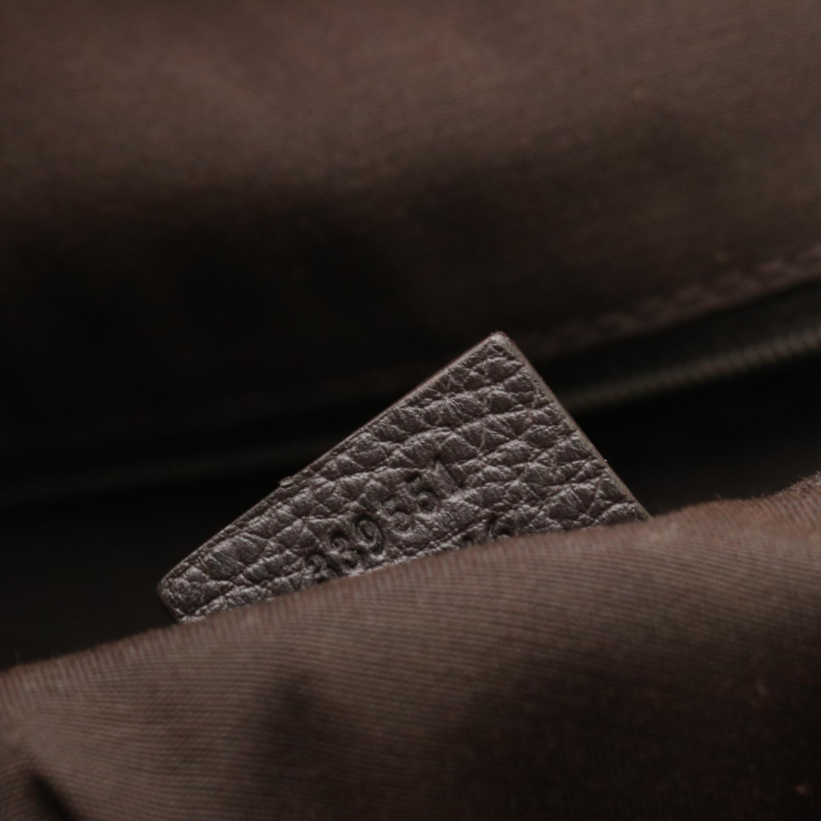 Gucci Large Two-Way Shoulder Bag in Burnt Orange Guccissima Leather