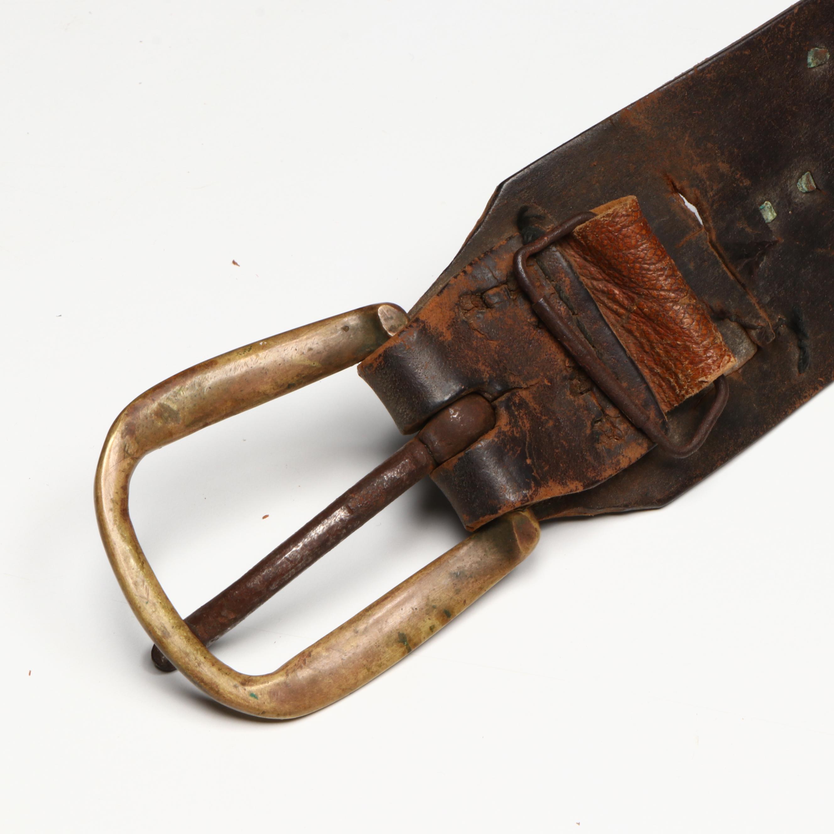 Studded Leather Holster and Cartridge Belt