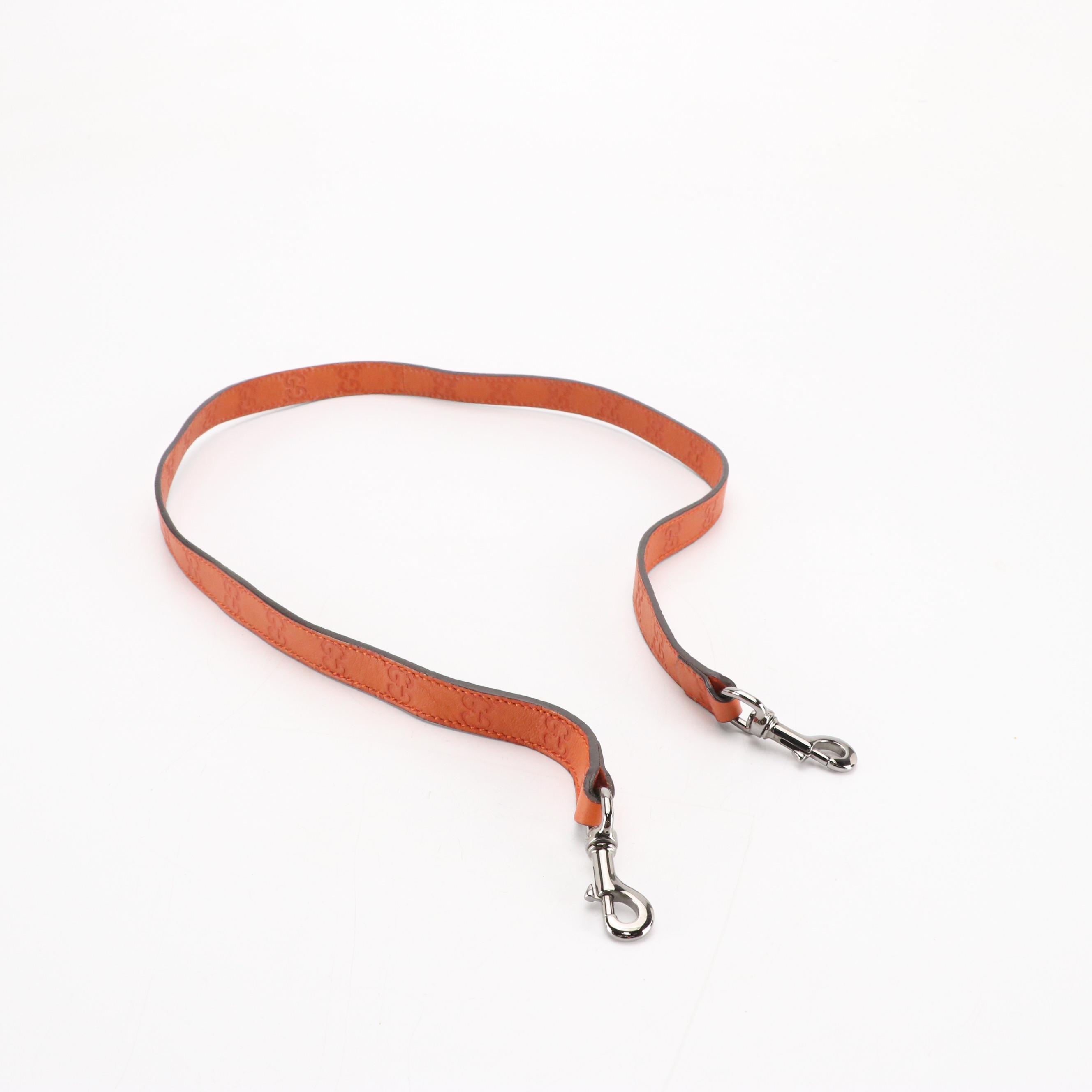 Gucci Large Two-Way Shoulder Bag in Burnt Orange Guccissima Leather