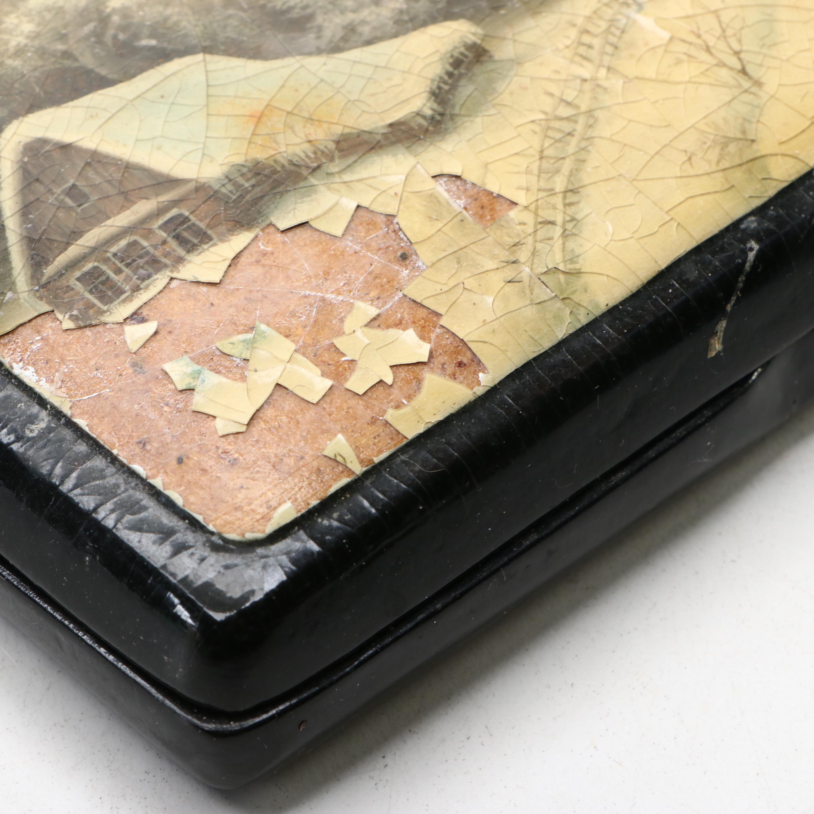 Lacquerware Decorative Boxes Featuring Folklore Images