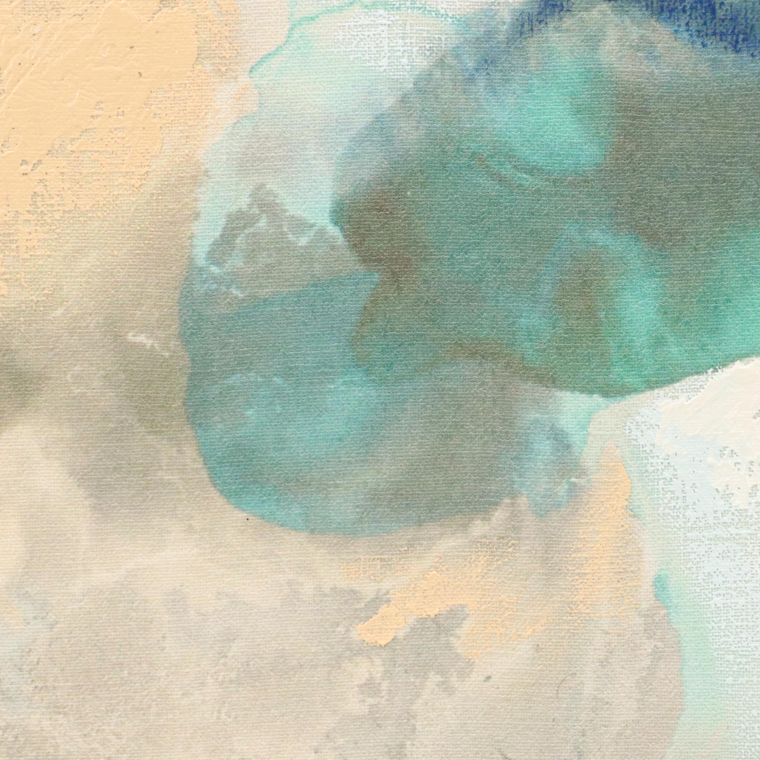 Contemporary Abstract Blue Oil Painting, 21st Century