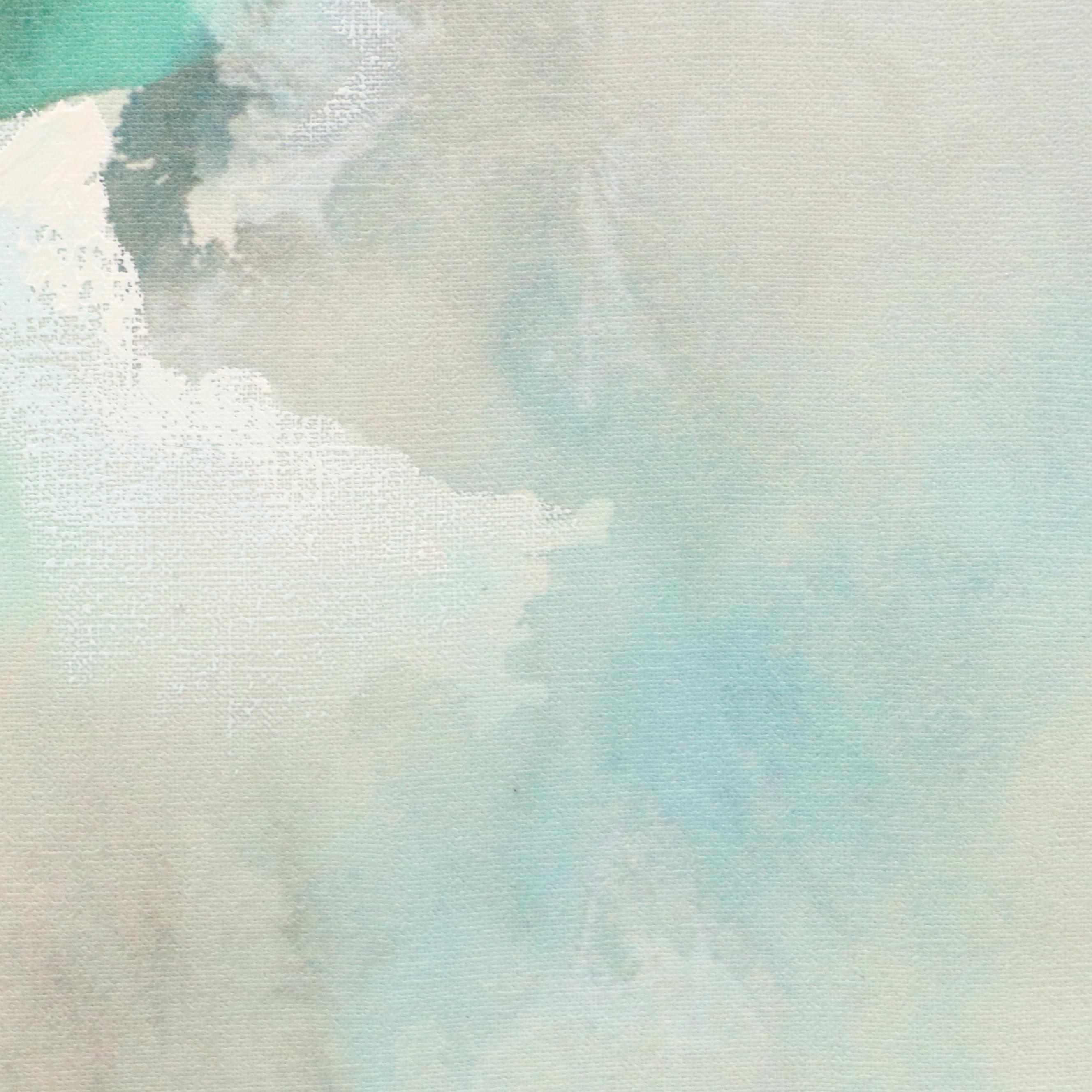 Contemporary Abstract Blue Oil Painting, 21st Century