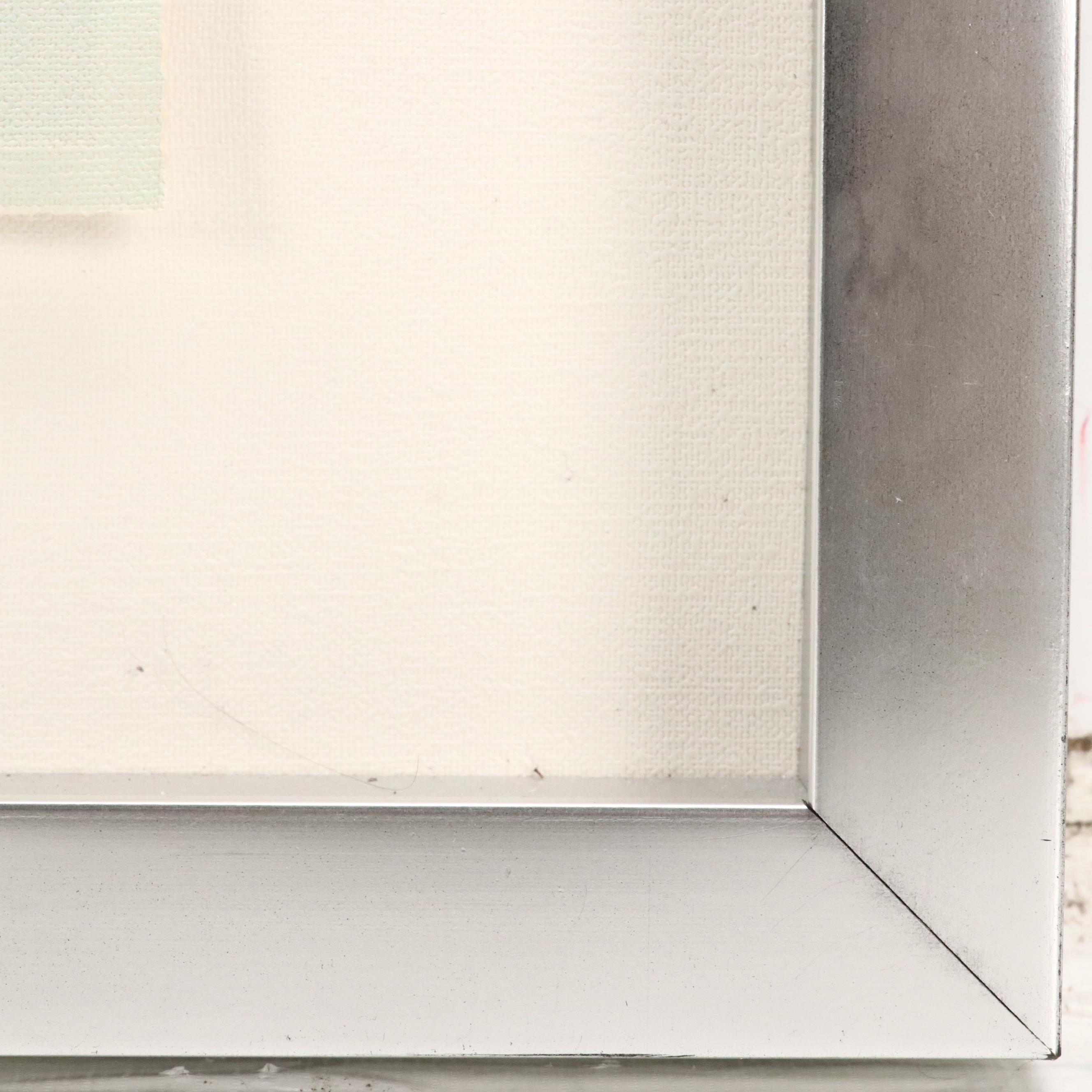 Contemporary Abstract Blue Oil Painting, 21st Century