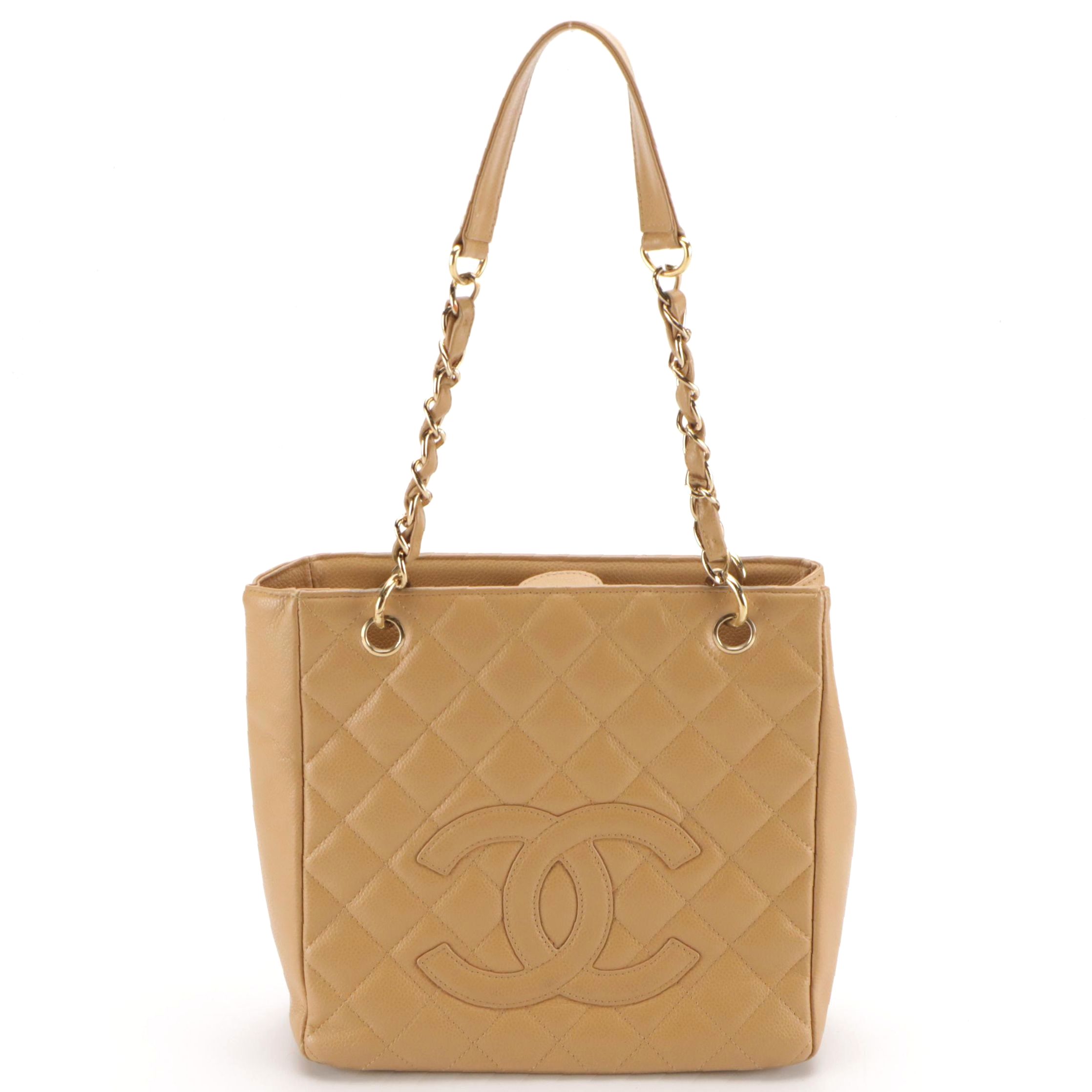 Chanel Grand Shopping Tote in Tan Caviar Leather