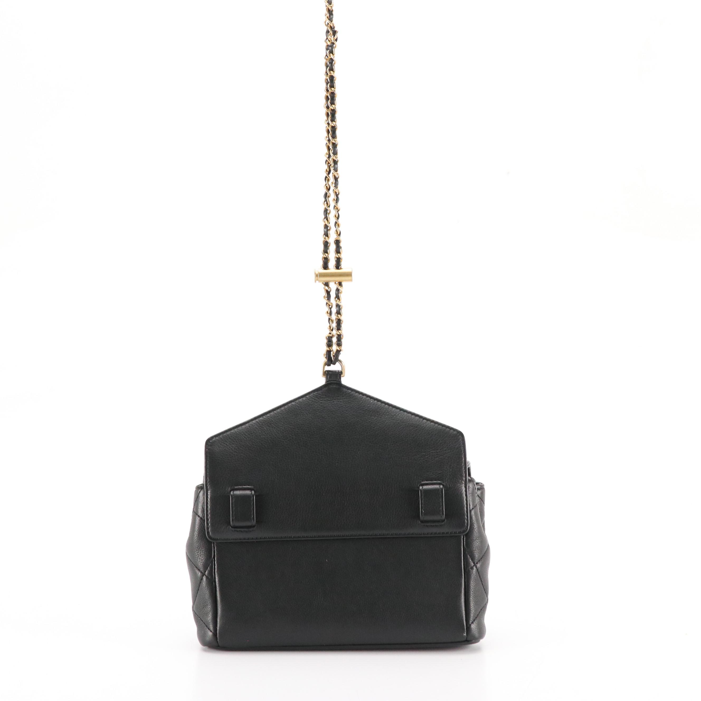 Chanel Flap Waist Bag in Quilted Black Calfskin Leather