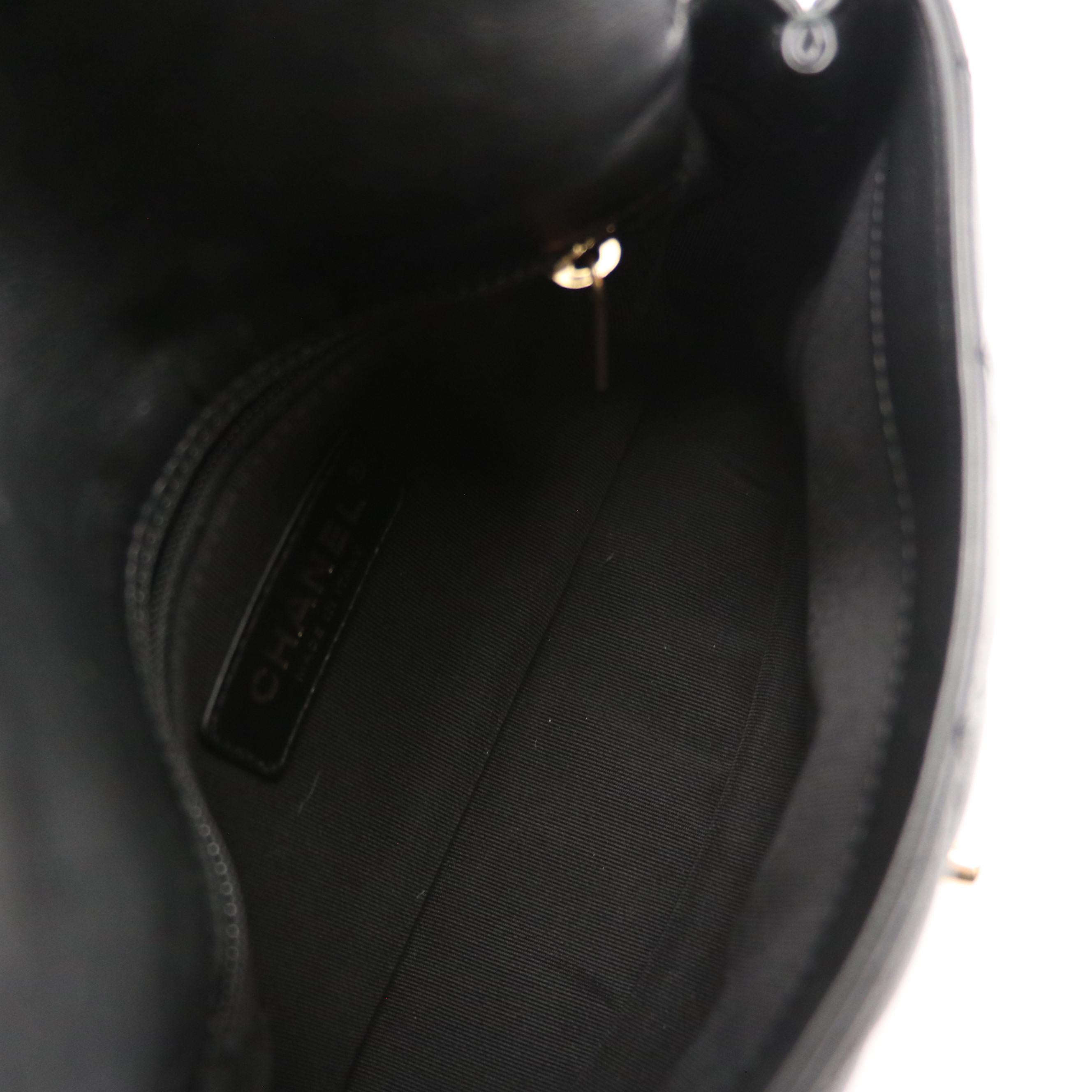 Chanel Flap Waist Bag in Quilted Black Calfskin Leather