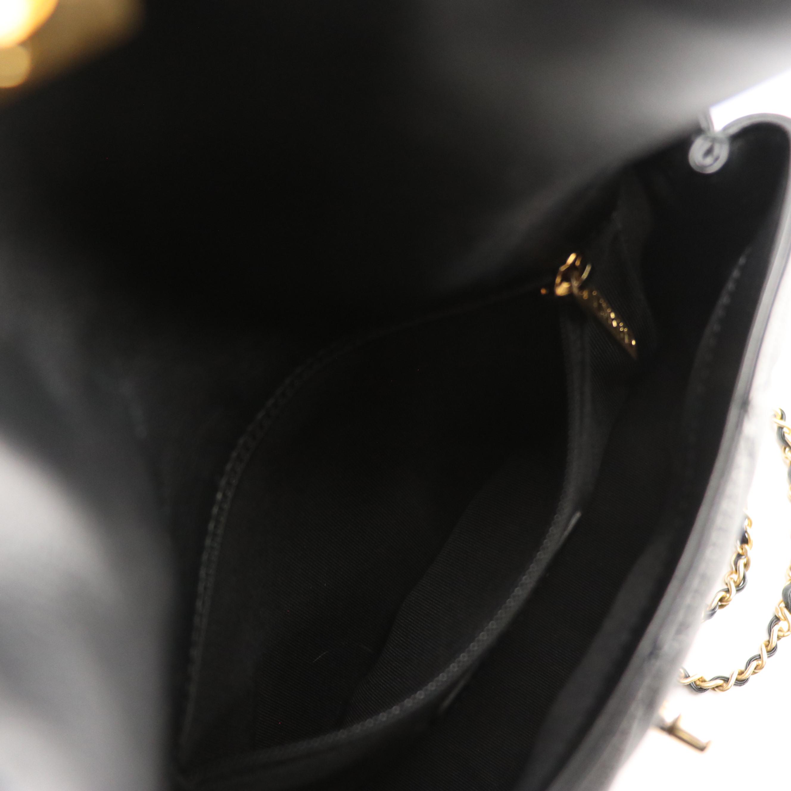 Chanel Flap Waist Bag in Quilted Black Calfskin Leather