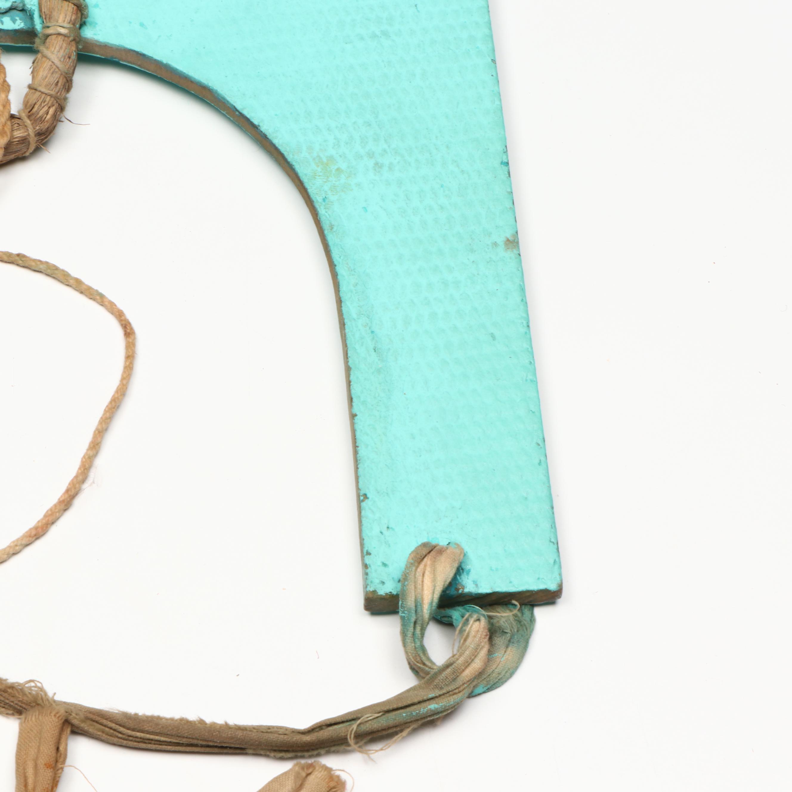 Indigenous Southwest Puebloan Polychrome Wood Headdress "Tablita"