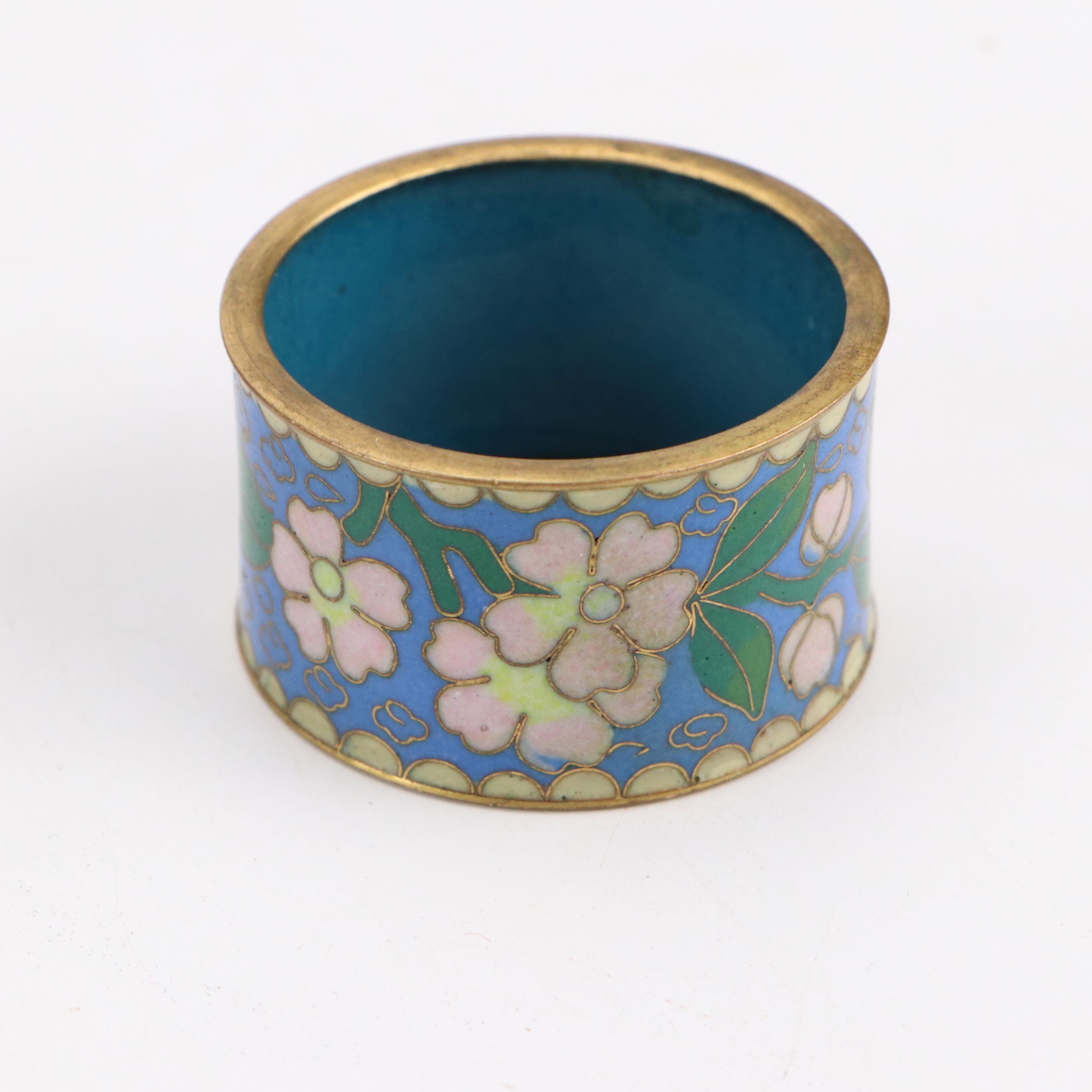 Enamel Floral Napkin Rings