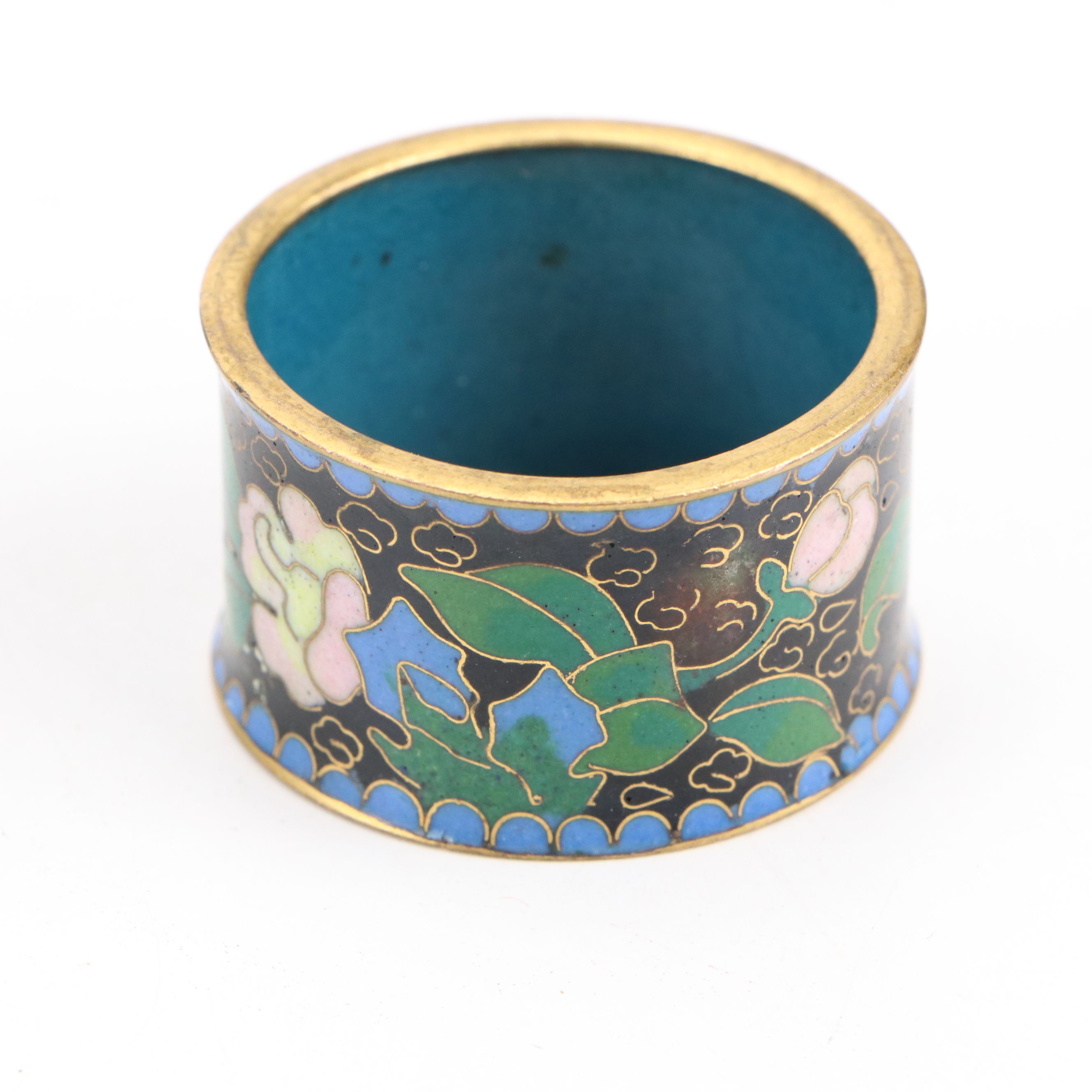 Enamel Floral Napkin Rings