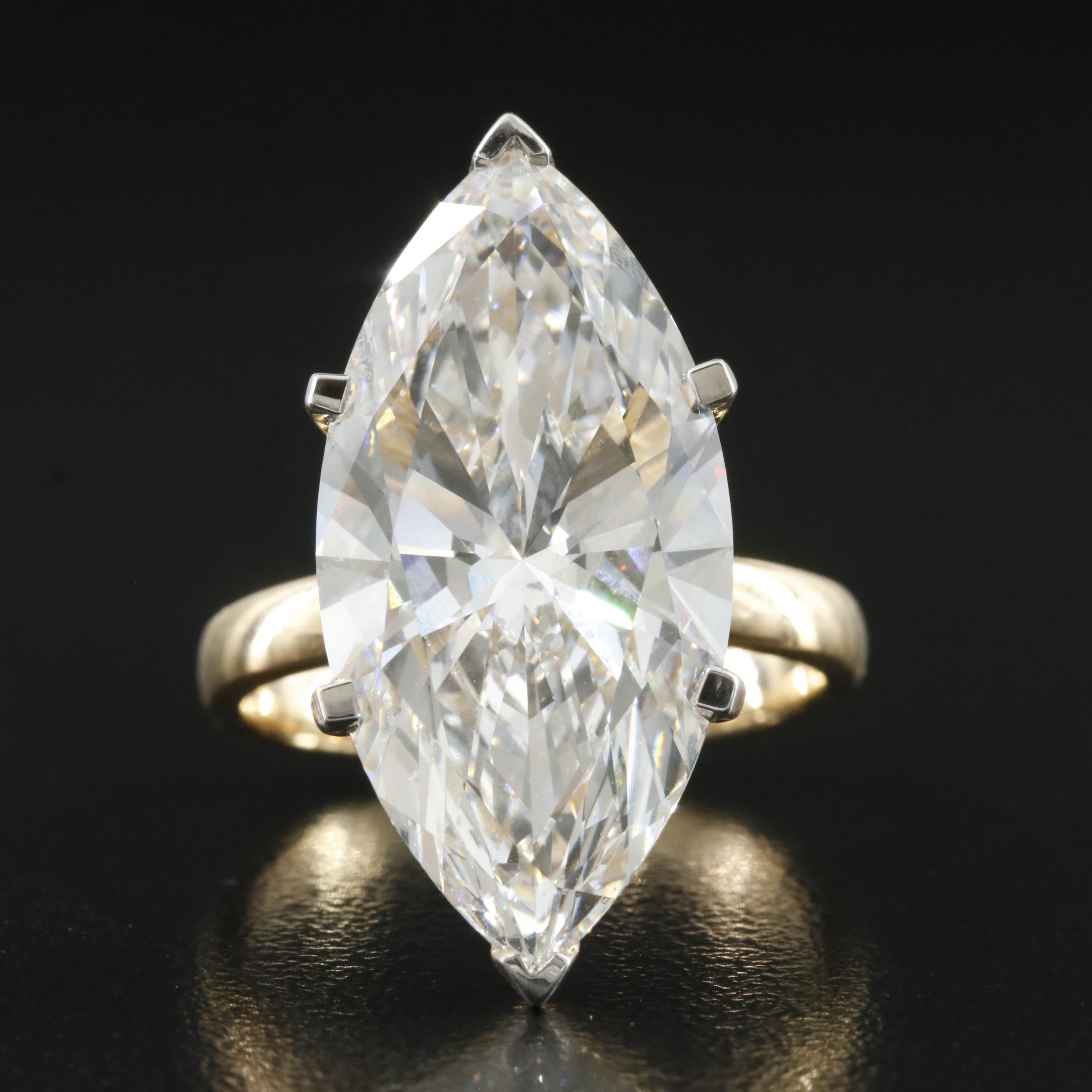 18K 10.02 CTW Lab Grown Diamond Solitaire Ring with IGI Report