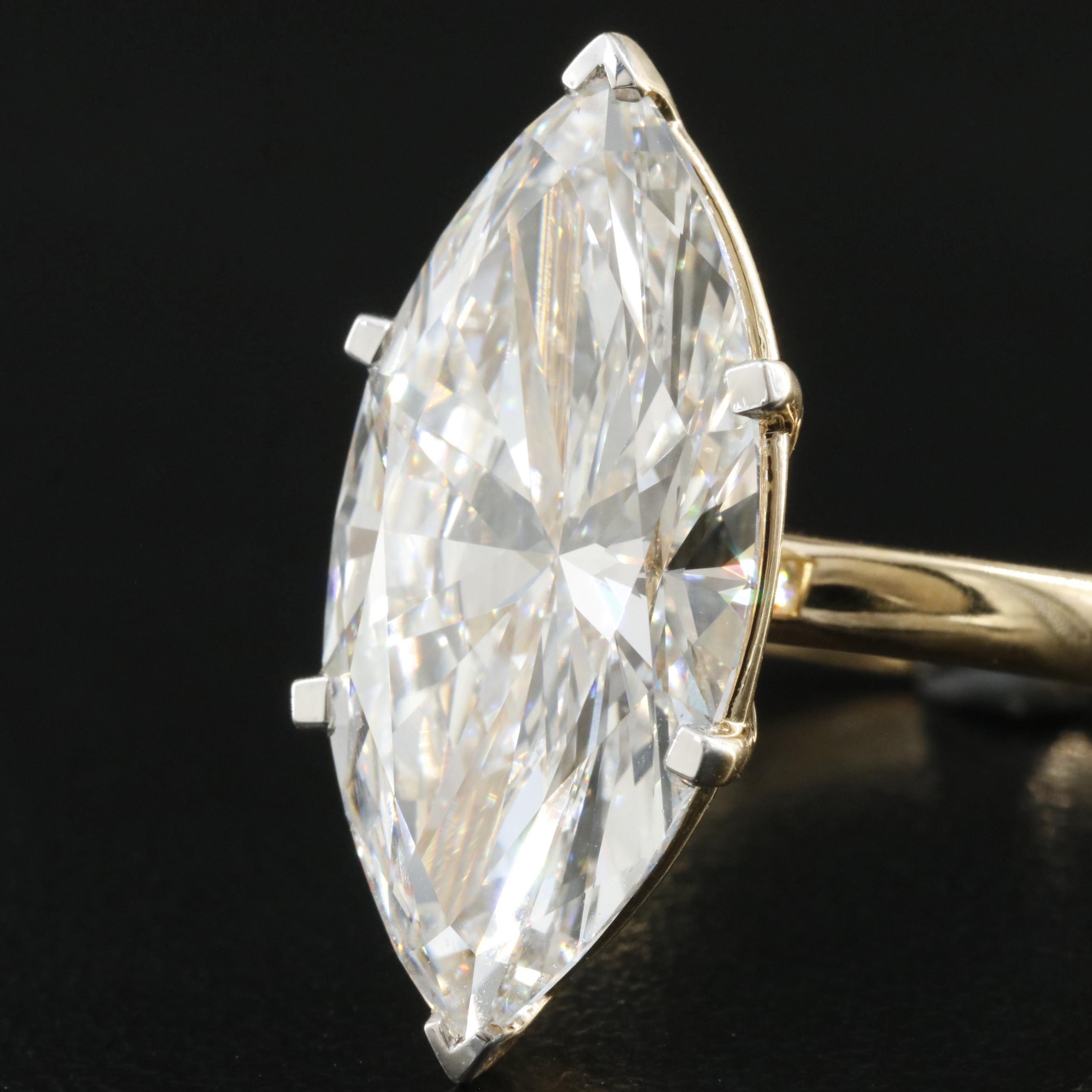 18K 10.02 CTW Lab Grown Diamond Solitaire Ring with IGI Report