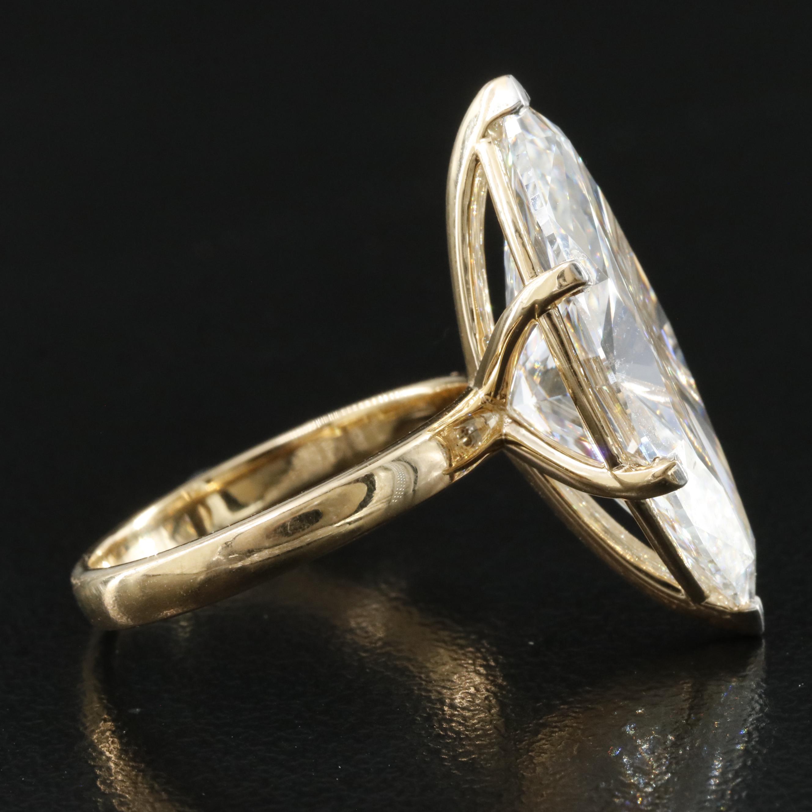 18K 10.02 CTW Lab Grown Diamond Solitaire Ring with IGI Report