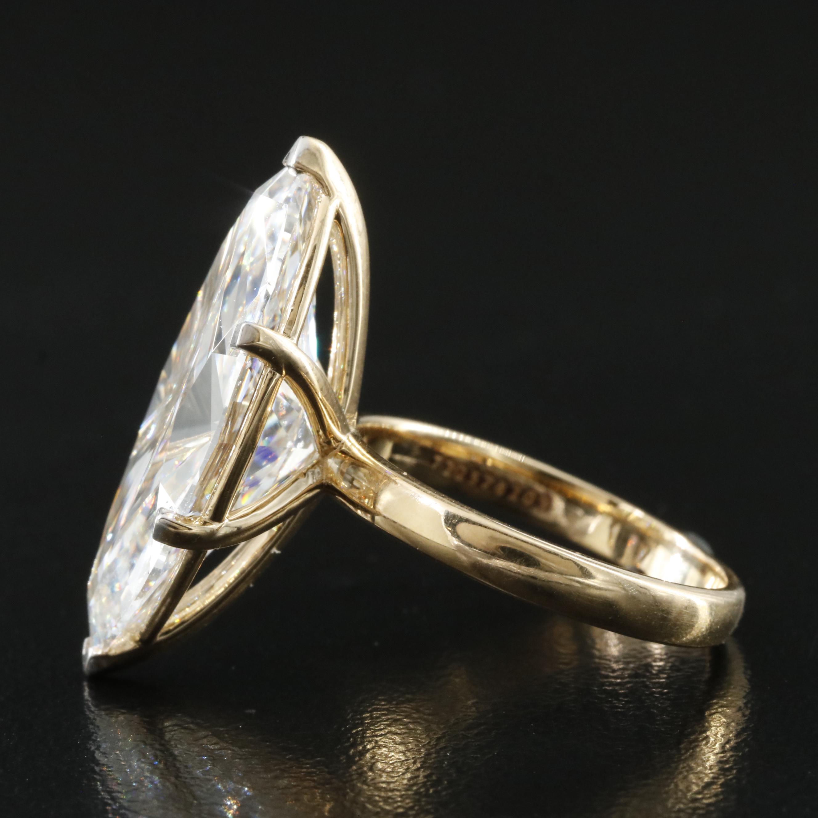 18K 10.02 CTW Lab Grown Diamond Solitaire Ring with IGI Report