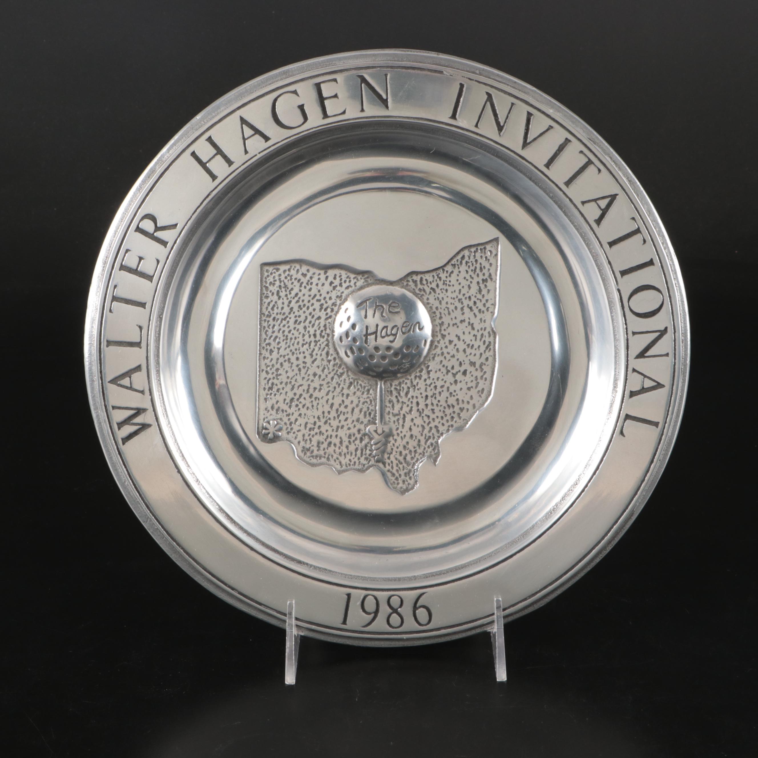 Professional Baseball Commemorative Ceramic Decanter with Other Metal Plate