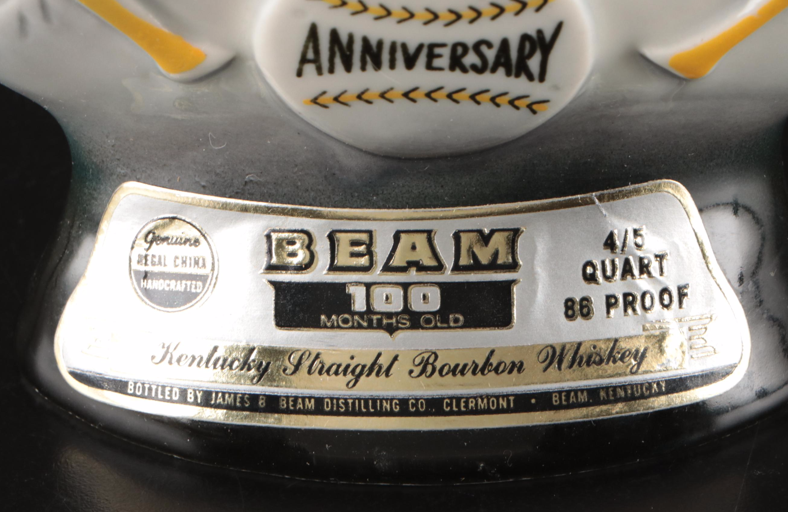 Professional Baseball Commemorative Ceramic Decanter with Other Metal Plate