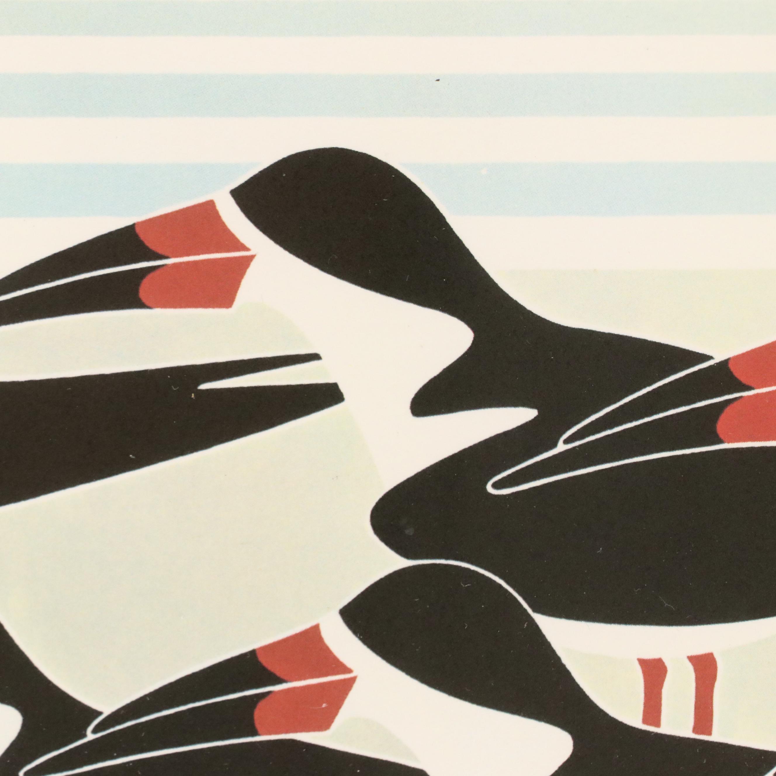 Ikki Matsumoto Offset Lithograph "Skimming the Whitecaps," Circa 1980