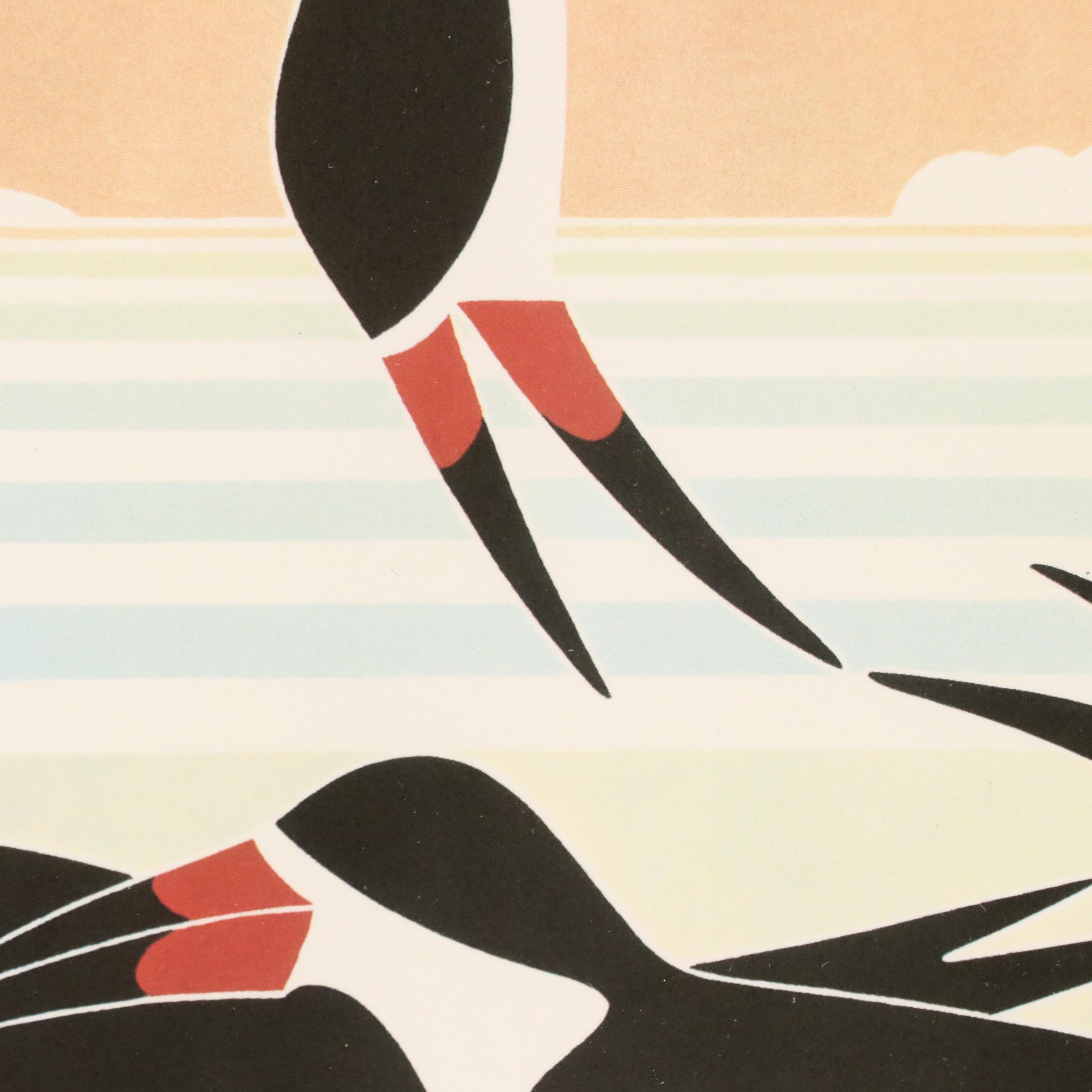 Ikki Matsumoto Offset Lithograph "Skimming the Whitecaps," Circa 1980