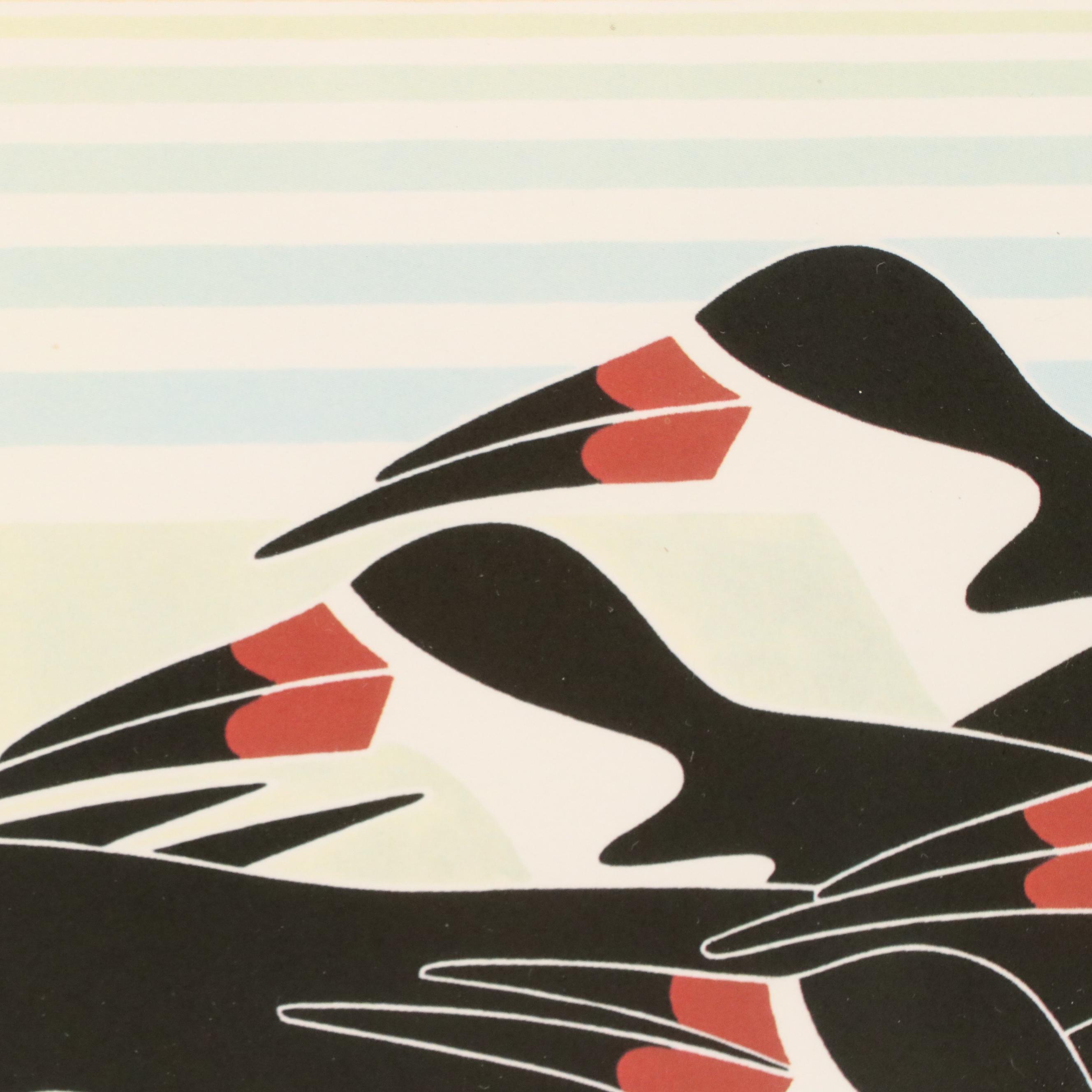 Ikki Matsumoto Offset Lithograph "Skimming the Whitecaps," Circa 1980