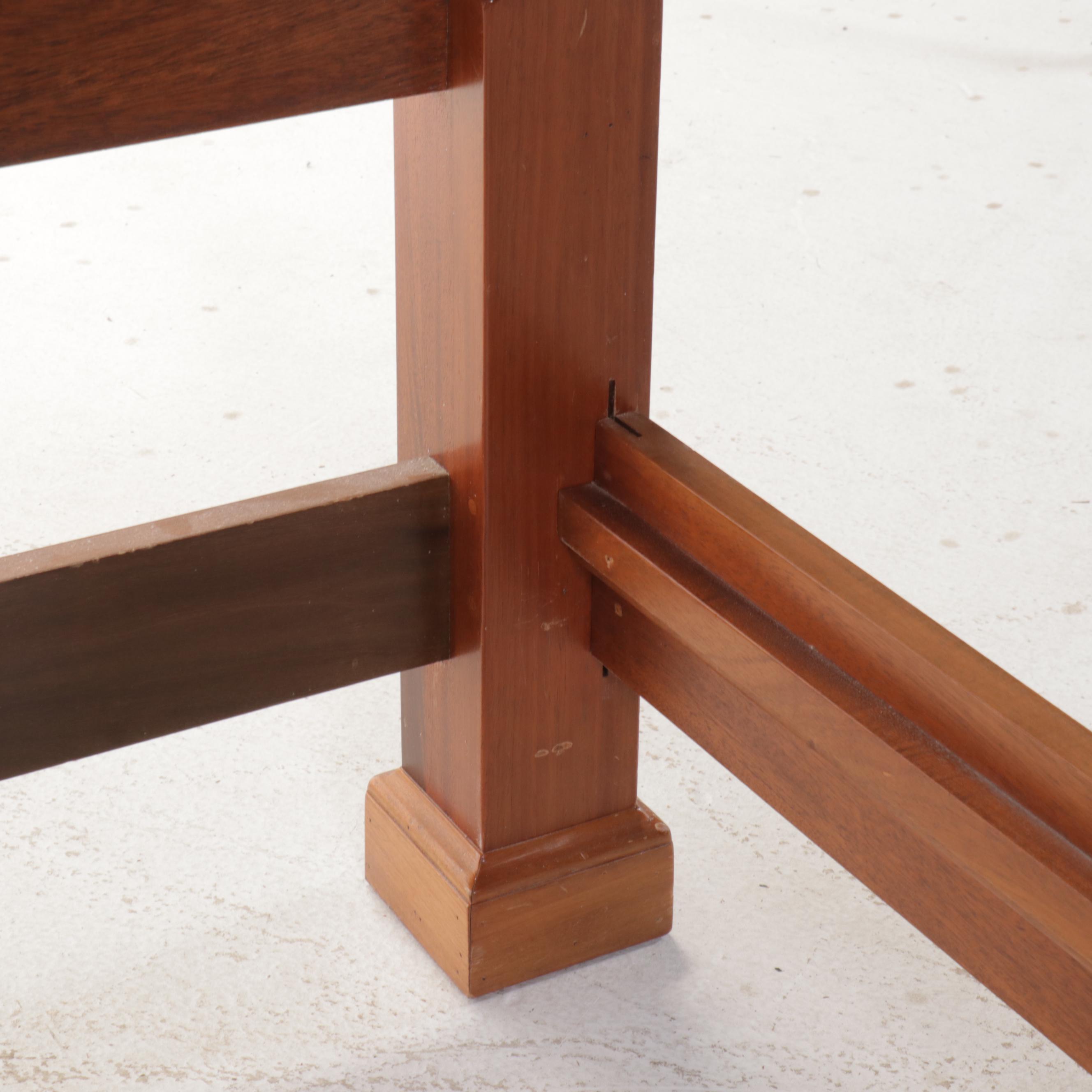 Georgian Style Mahogany Queen Size Four-Poster Canopy Bed Frame