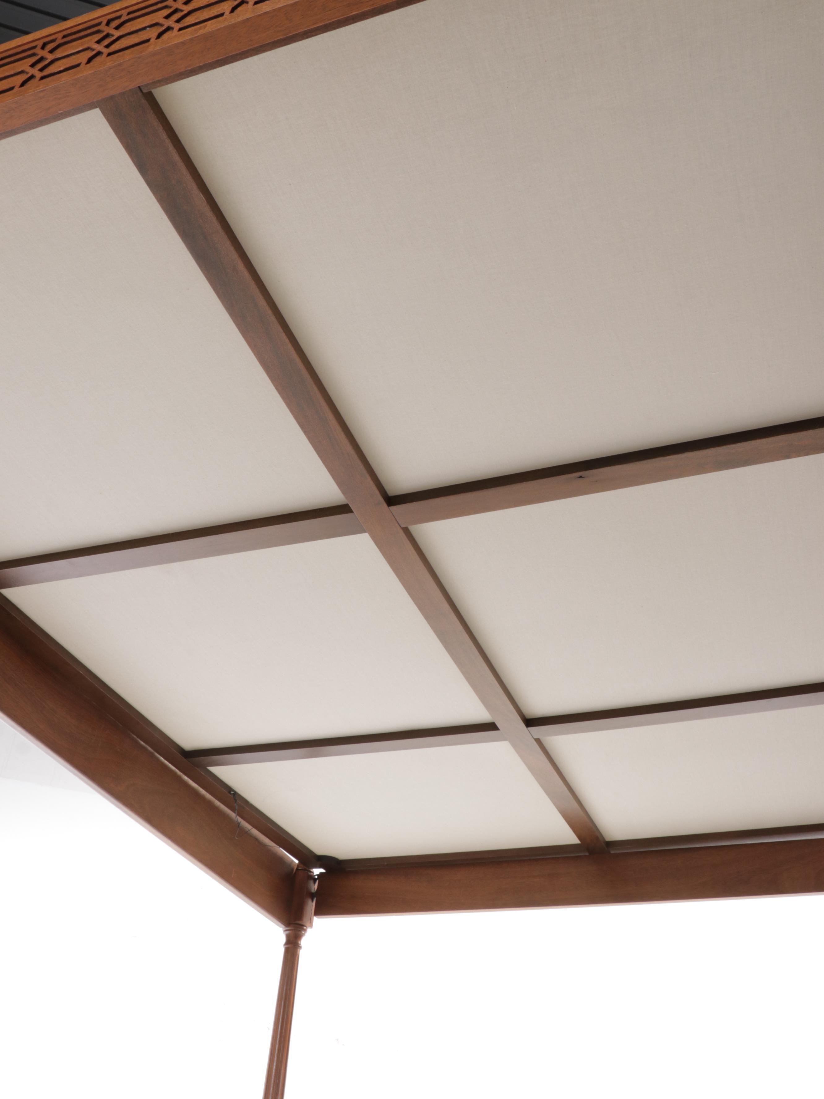 Georgian Style Mahogany Queen Size Four-Poster Canopy Bed Frame