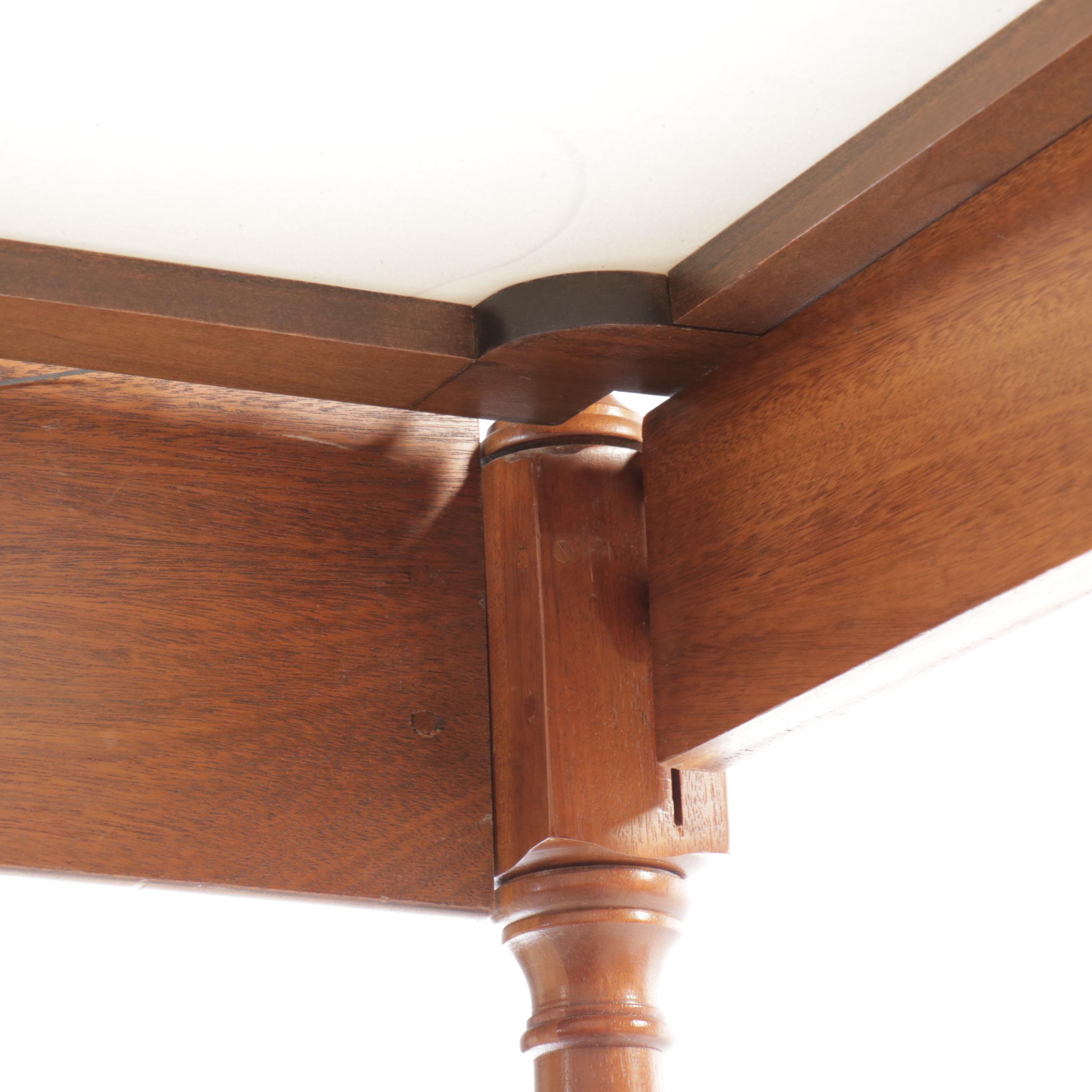 Georgian Style Mahogany Queen Size Four-Poster Canopy Bed Frame