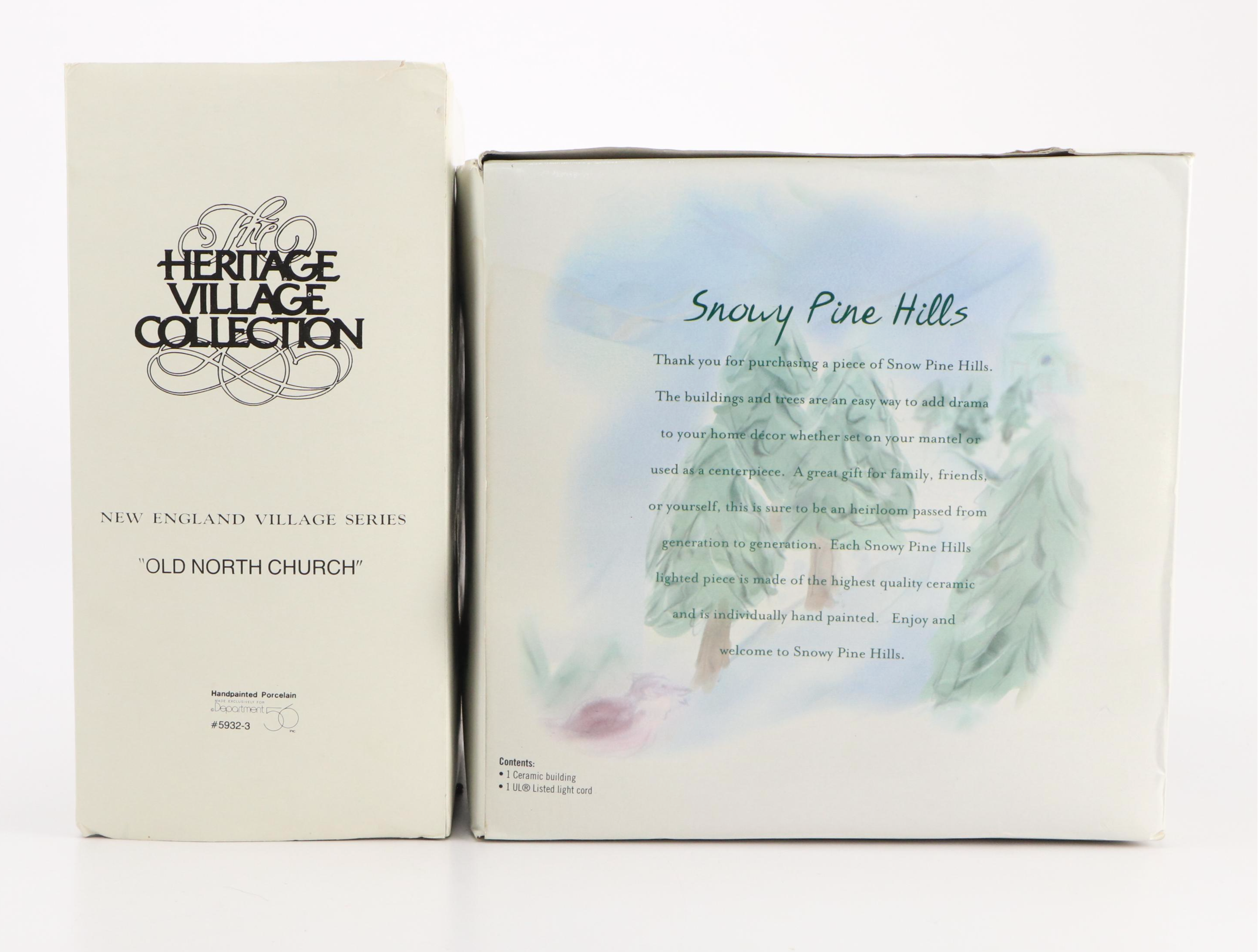 Department 56 Little Town of Bethlehem with Other Porcelain Churches