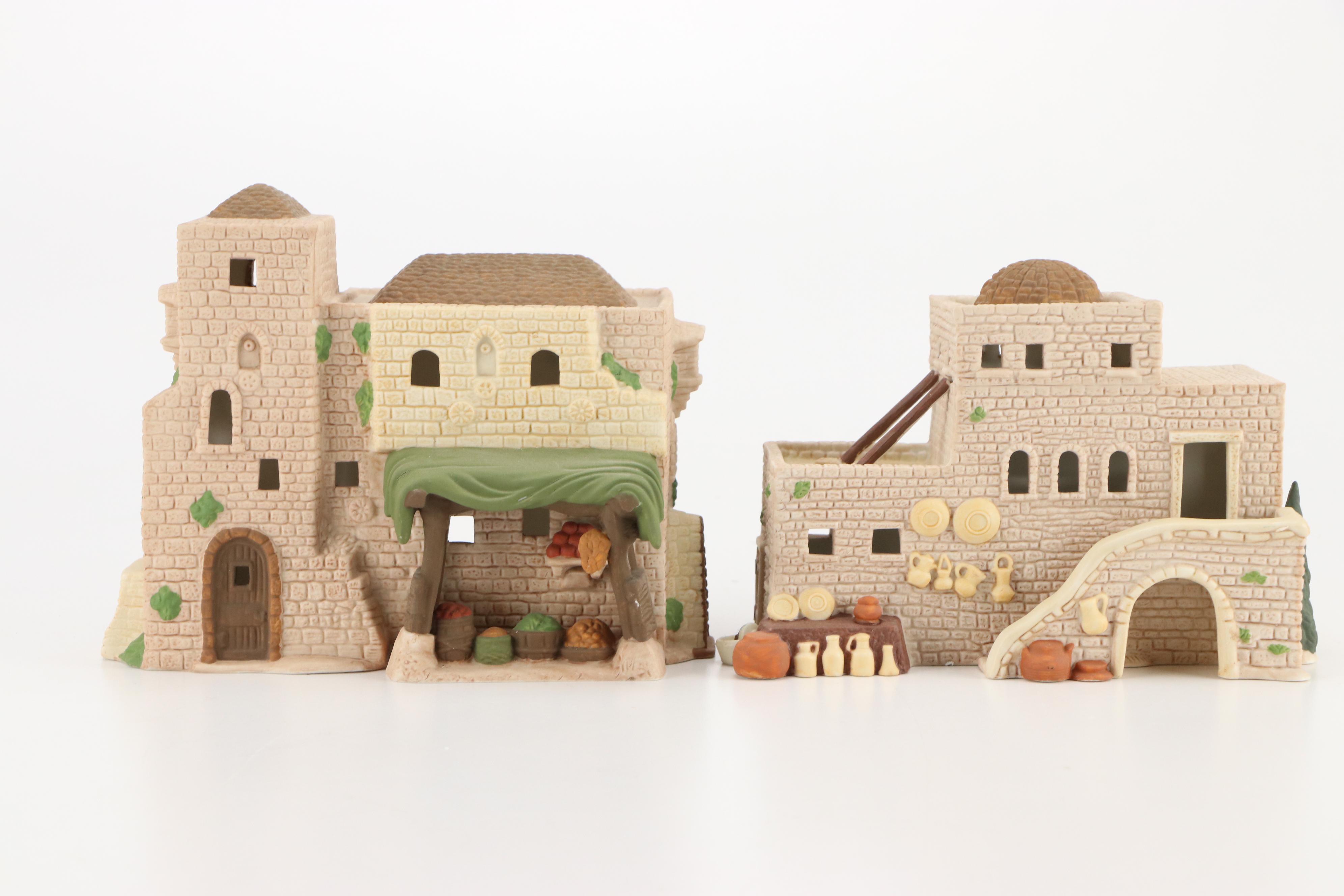 Department 56 Little Town of Bethlehem with Other Porcelain Churches