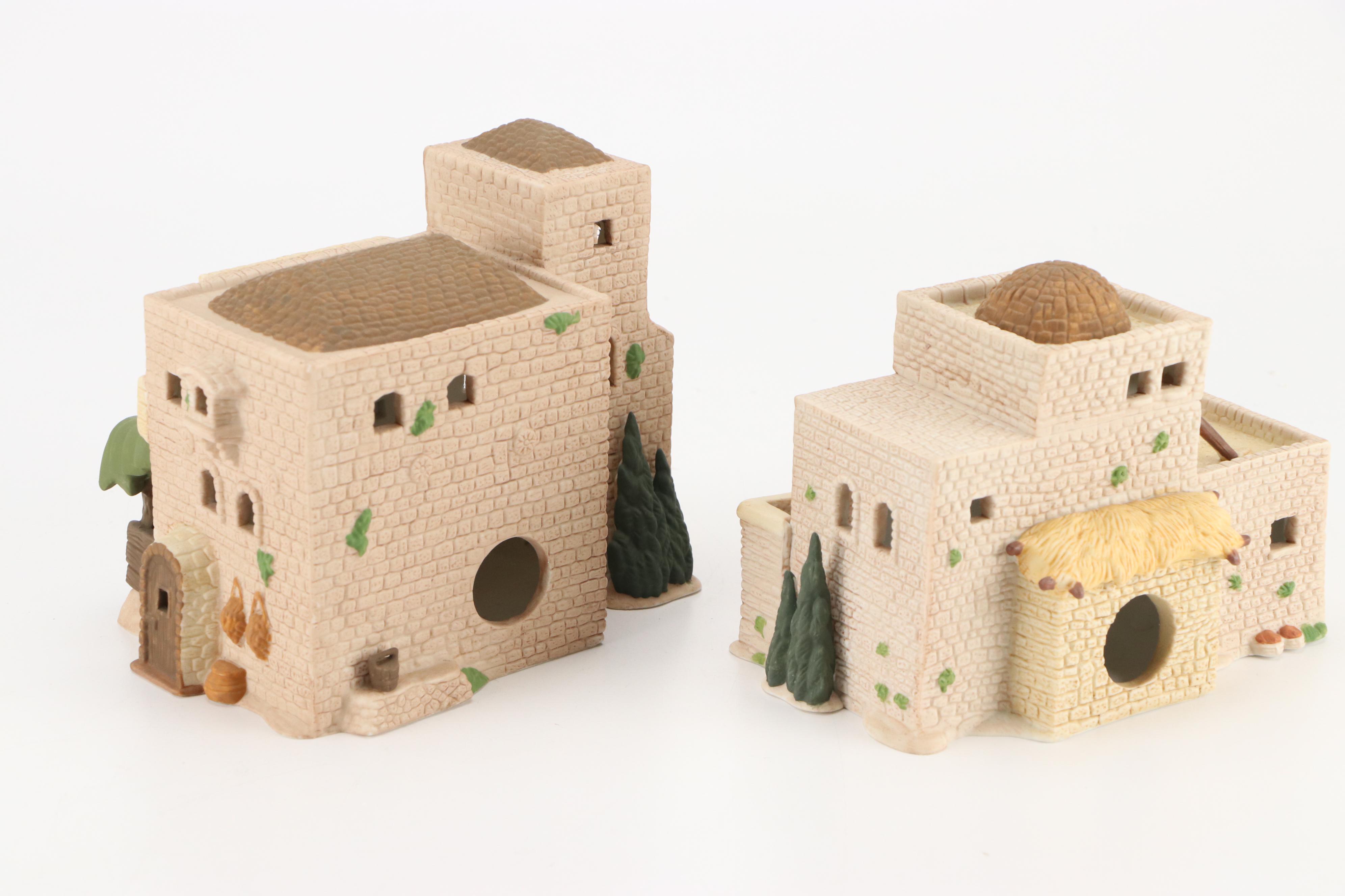 Department 56 Little Town of Bethlehem with Other Porcelain Churches