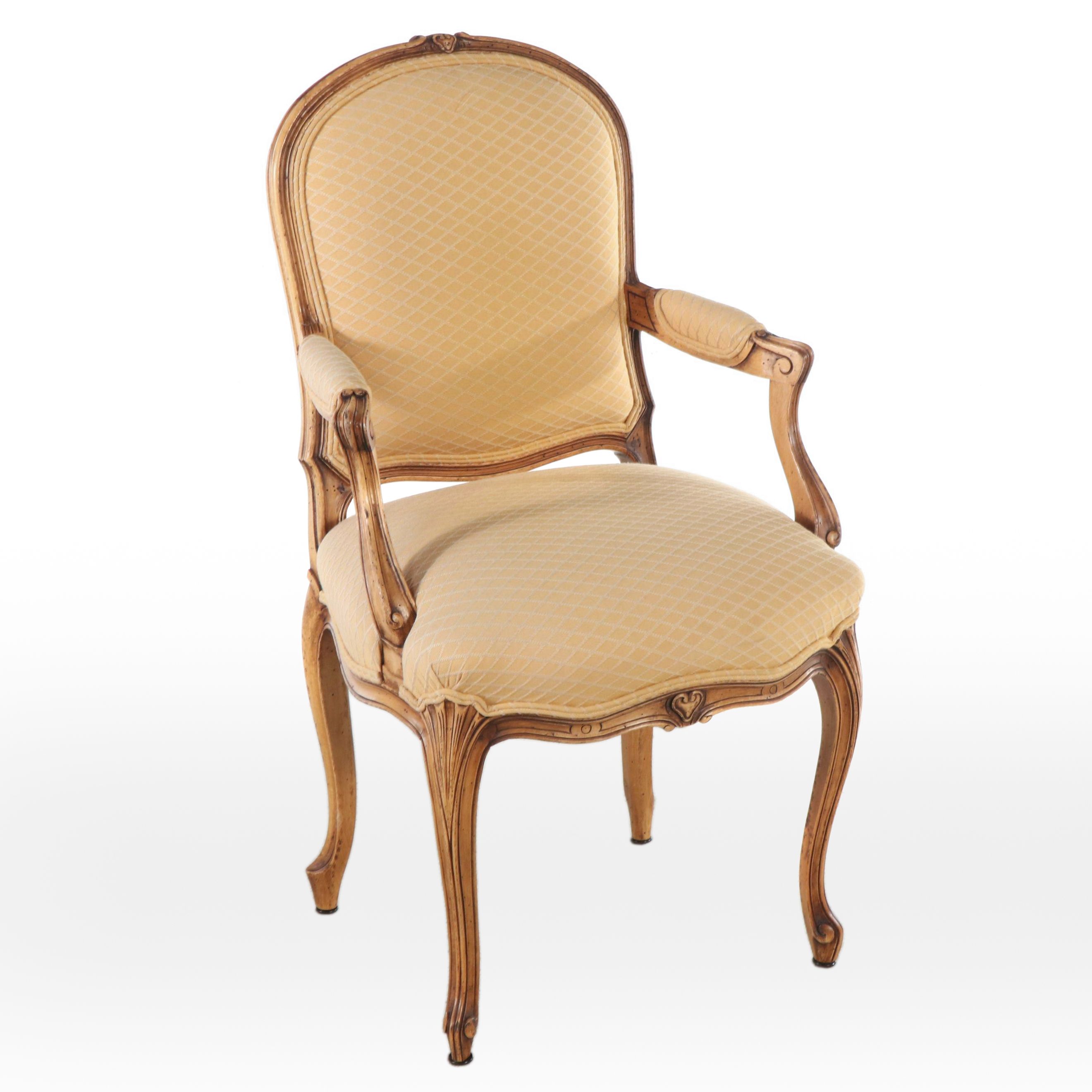 Louis XV Style Upholstered Fauteuil