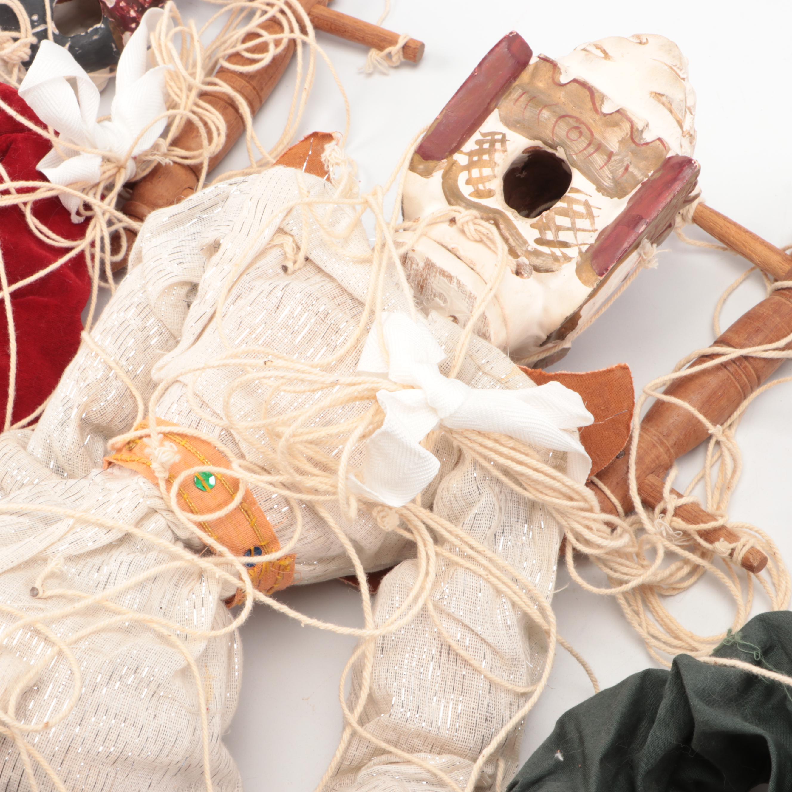 Southeast Asian Carved Wood Marionettes