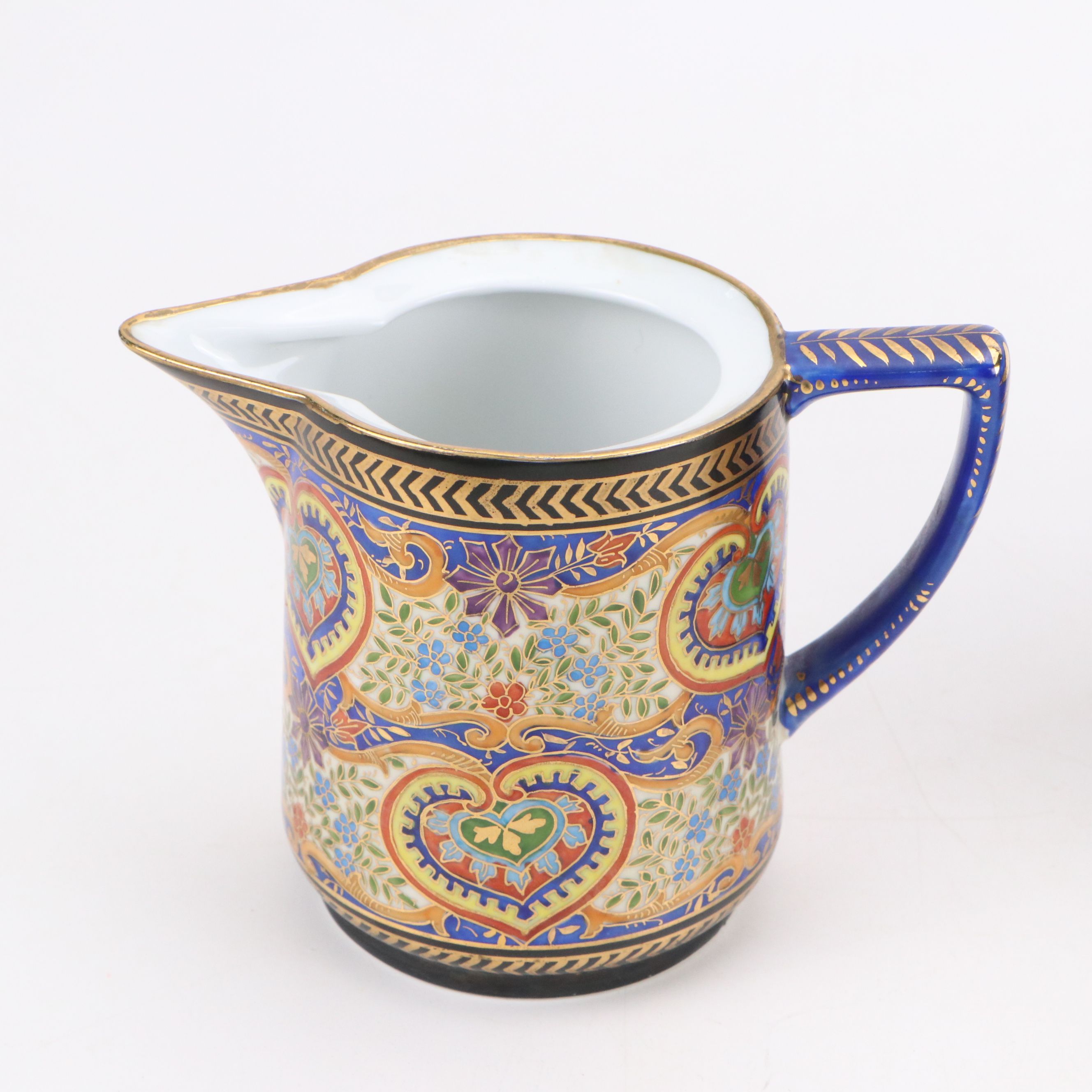 Griffon Freres Italian Porcelain Paisley Pattern Coffee Set